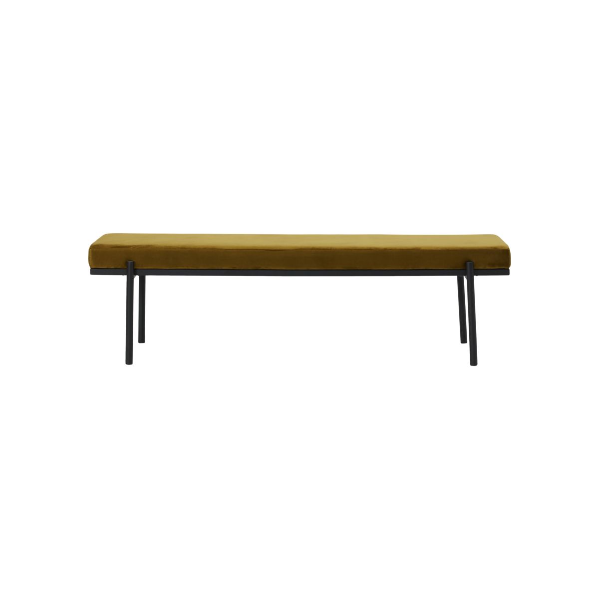 House Doctor - Lao Bank Samt Dunkeloliv 160cm - Grün - Bänke
