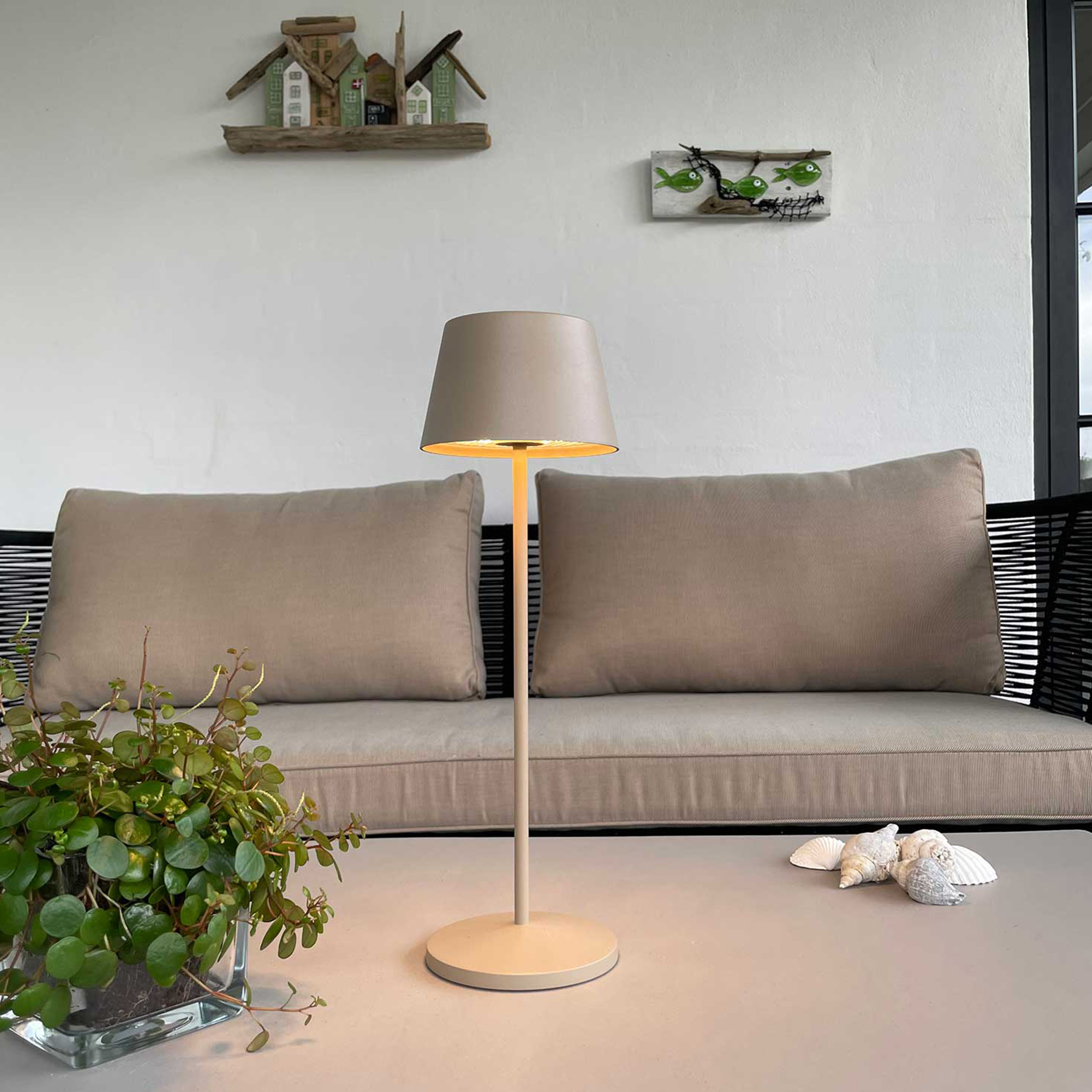 LOOM Design Modi Akku-Tischlampe Grey/Beige