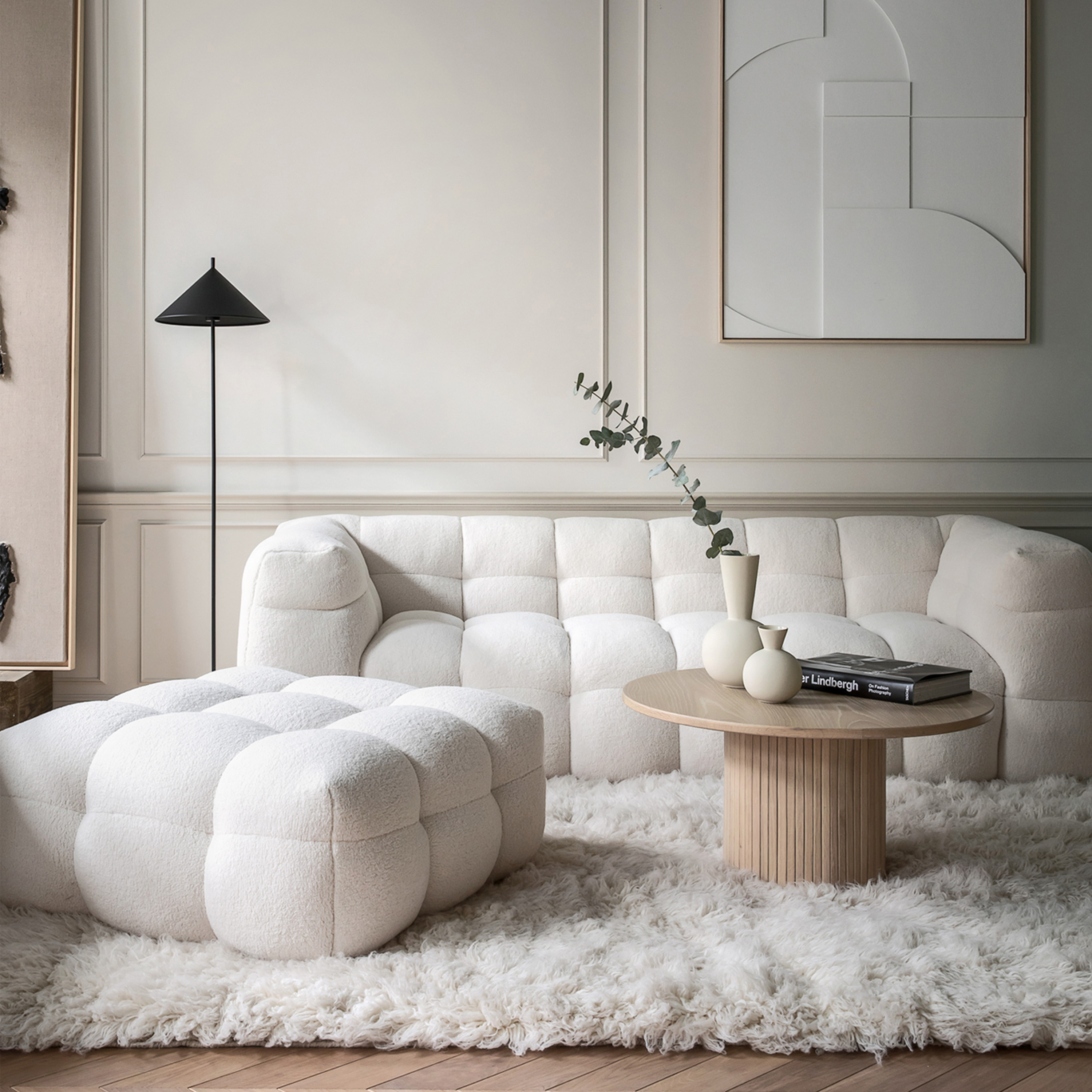 Sleepo Collection Billie Sittpuff Creme Teddy Large