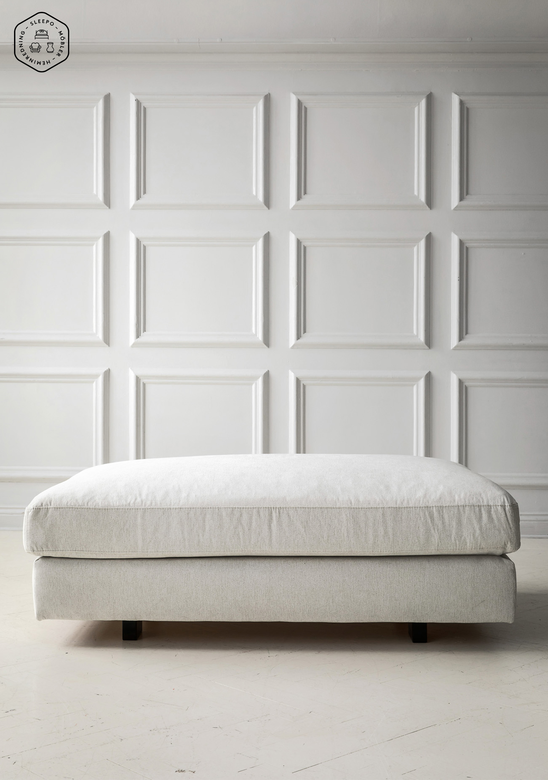 Sleepo Collection - Holly Fotpall Greige 140cm - Grå