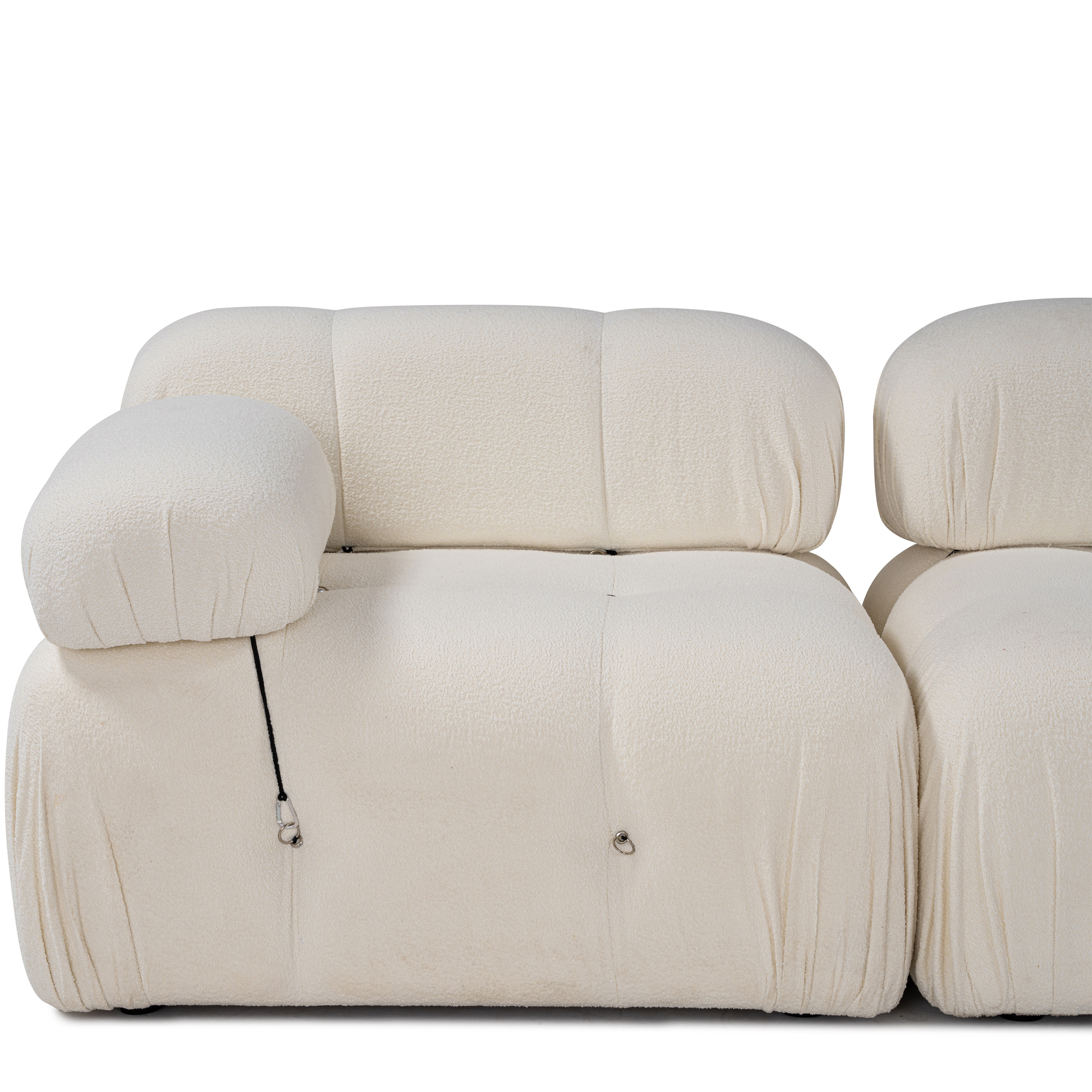 Sleepo Collection Blanca 3-sits Soffa White Bouclé