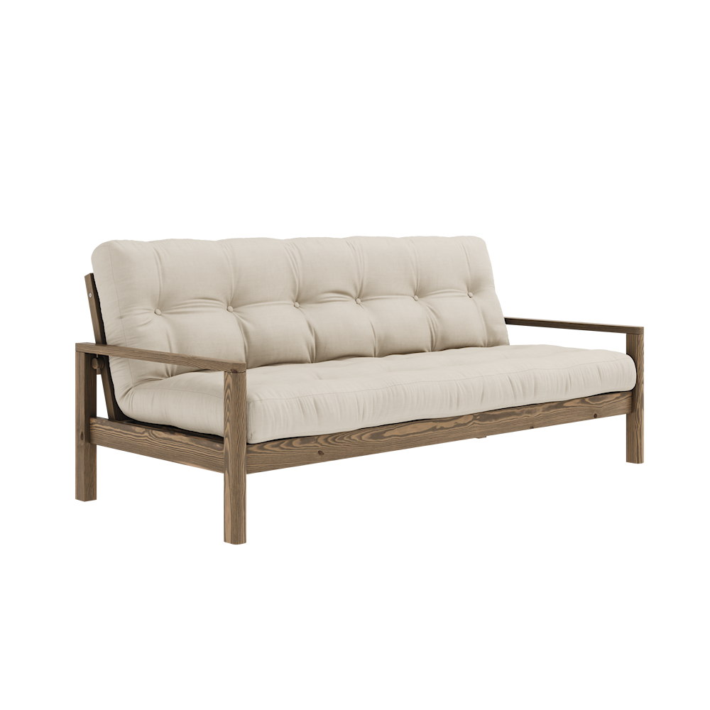 Knob Bäddsoffa Brun/Beige 190cm