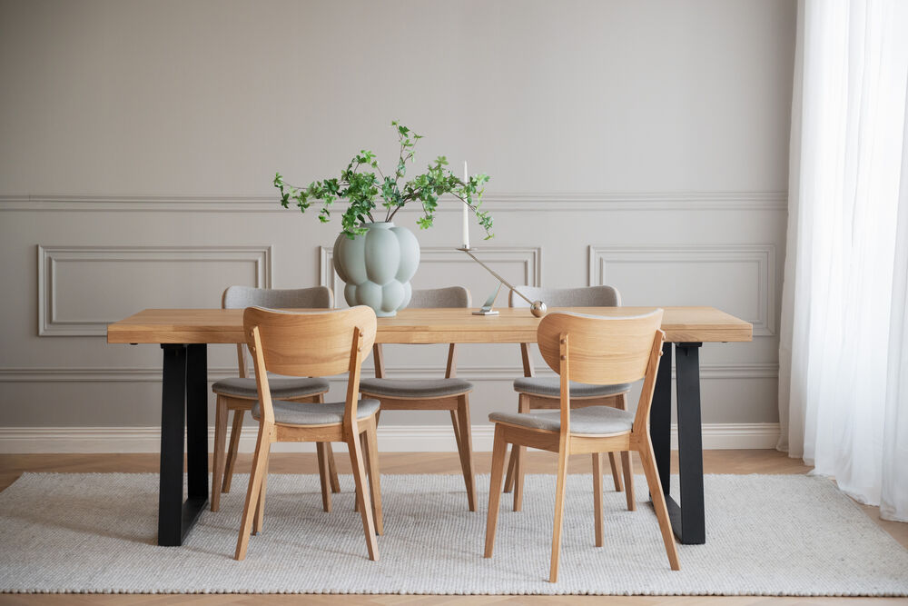 Rowico Home Brooklyn Esstisch U-Bein Eiche 220cm