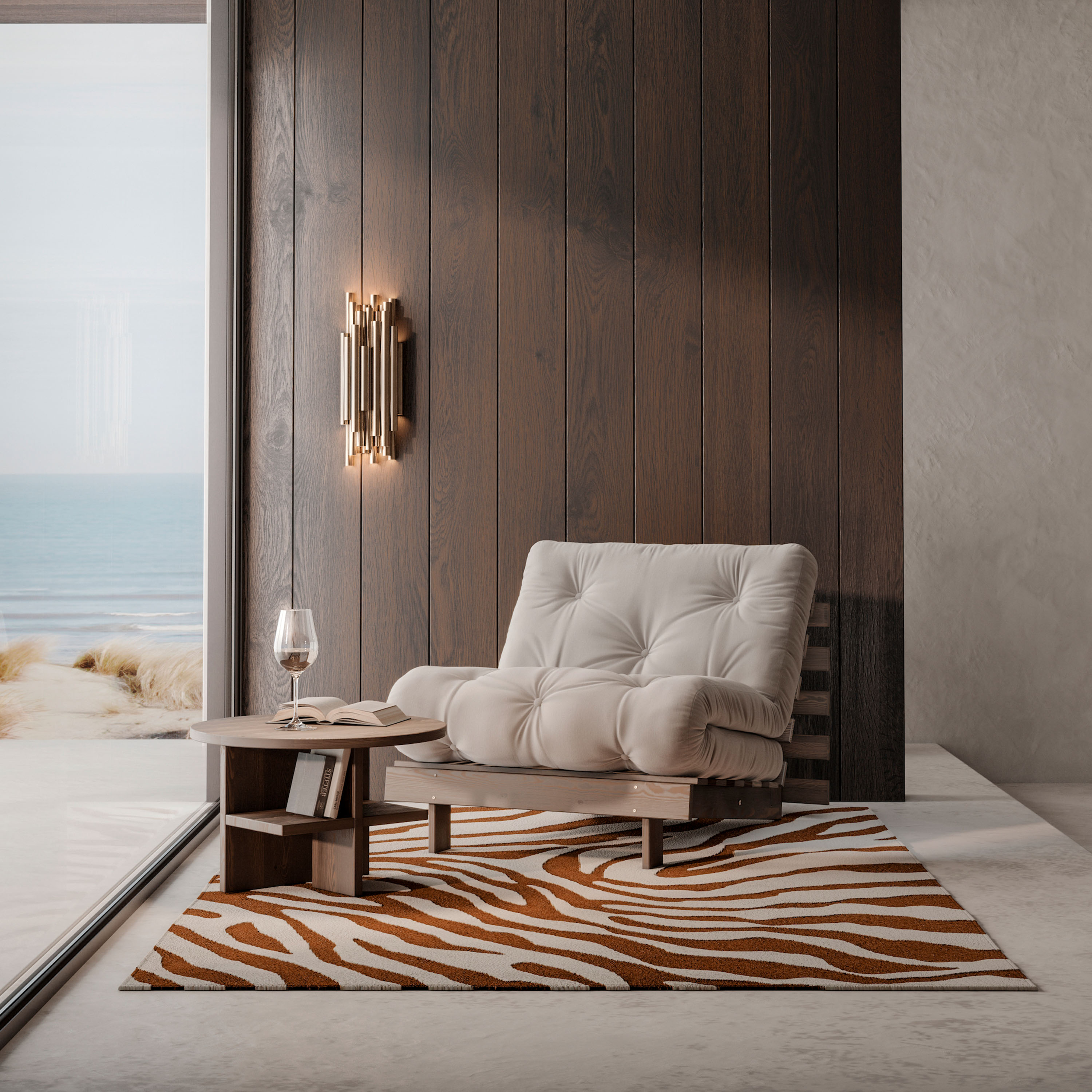 Karup Design Roots Nojatuoli Ruskea/Wheat Beige 90cm