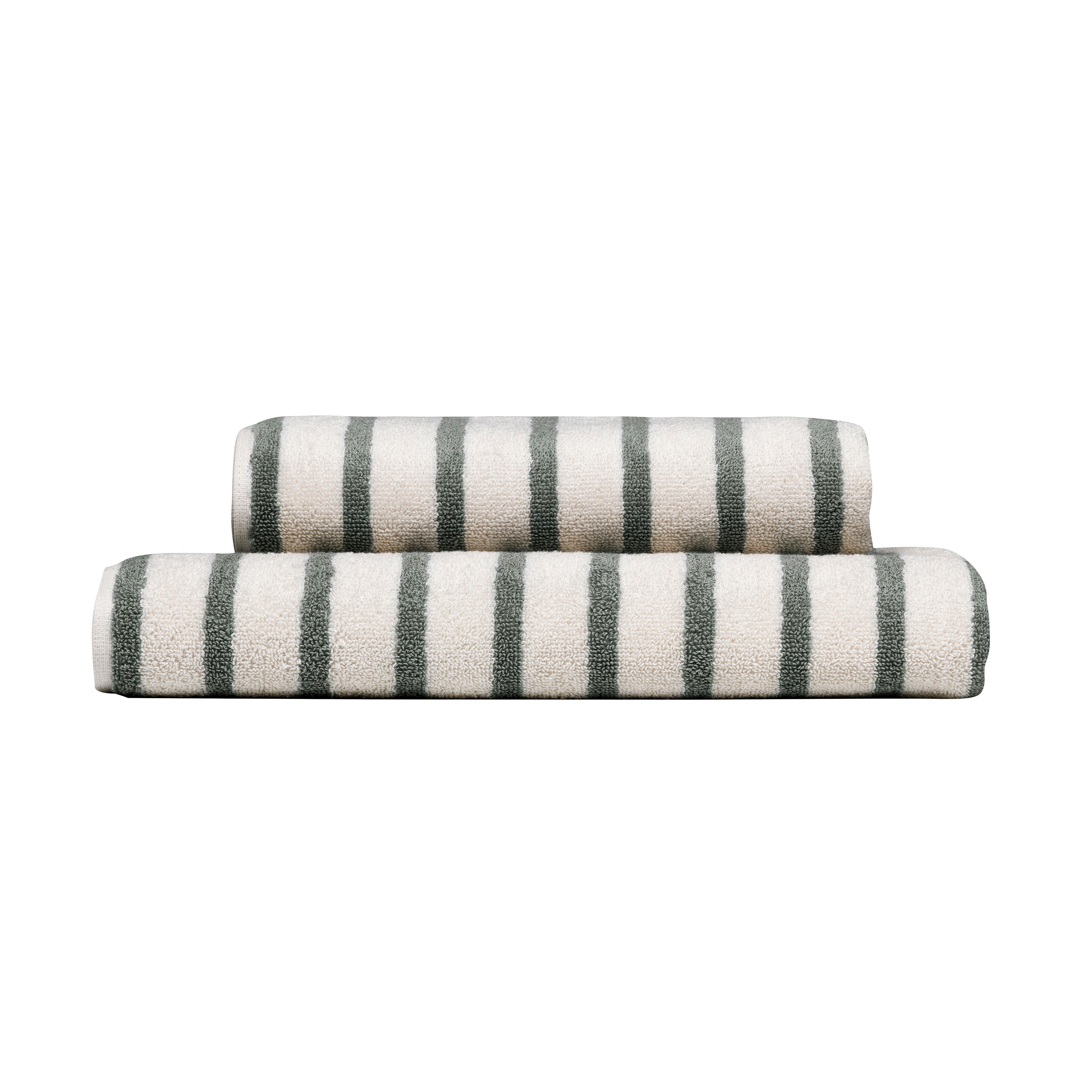 Høie Everyday Stripe Handduk Nordisk Grön 70x140