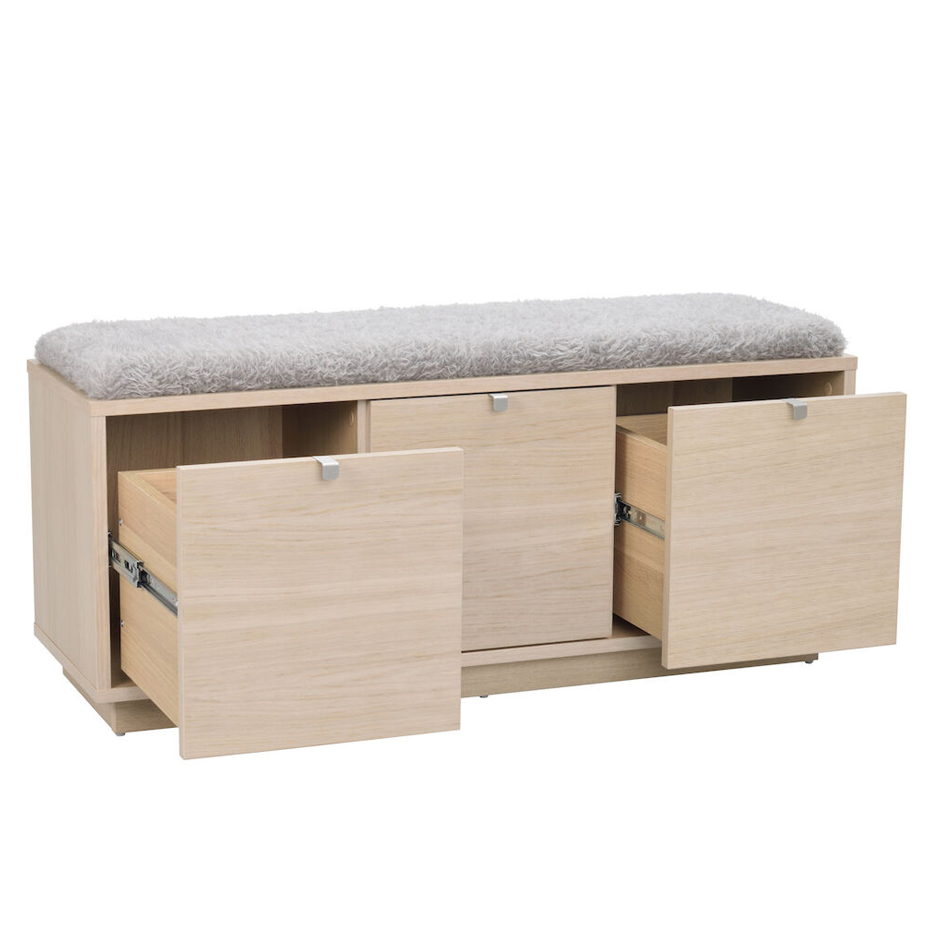 Rowico Home Confetti Bänk 3 Vitpigmenterad/Ljusgrå