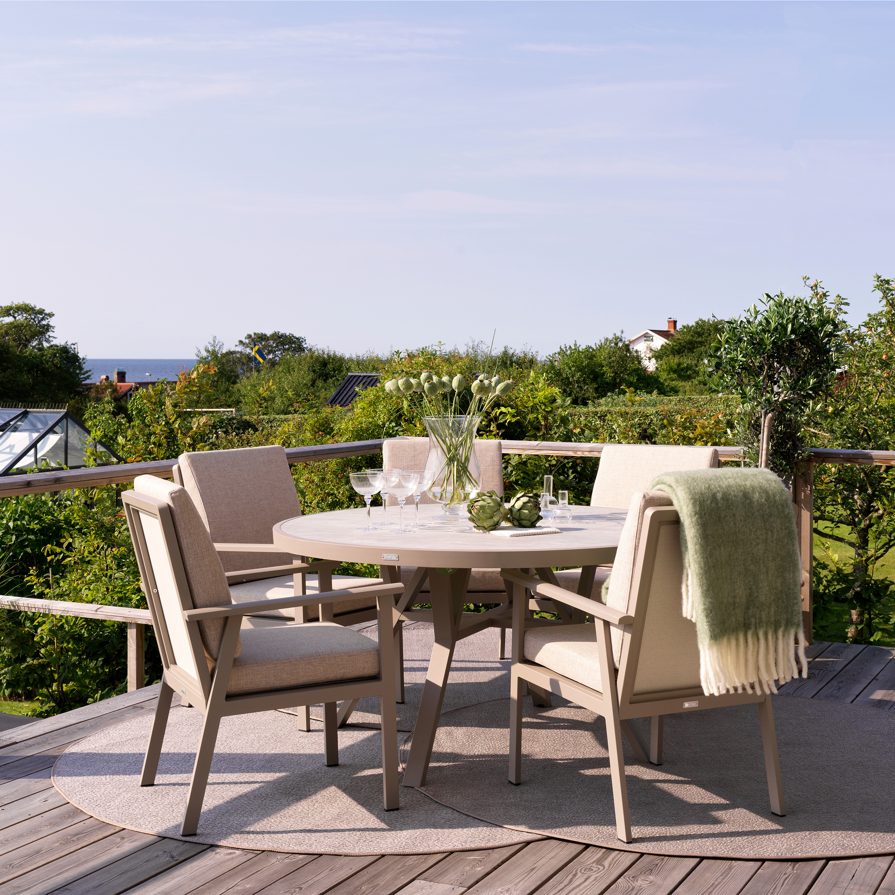 Brafab Samvaro Matbord Khaki/Sand Ø140