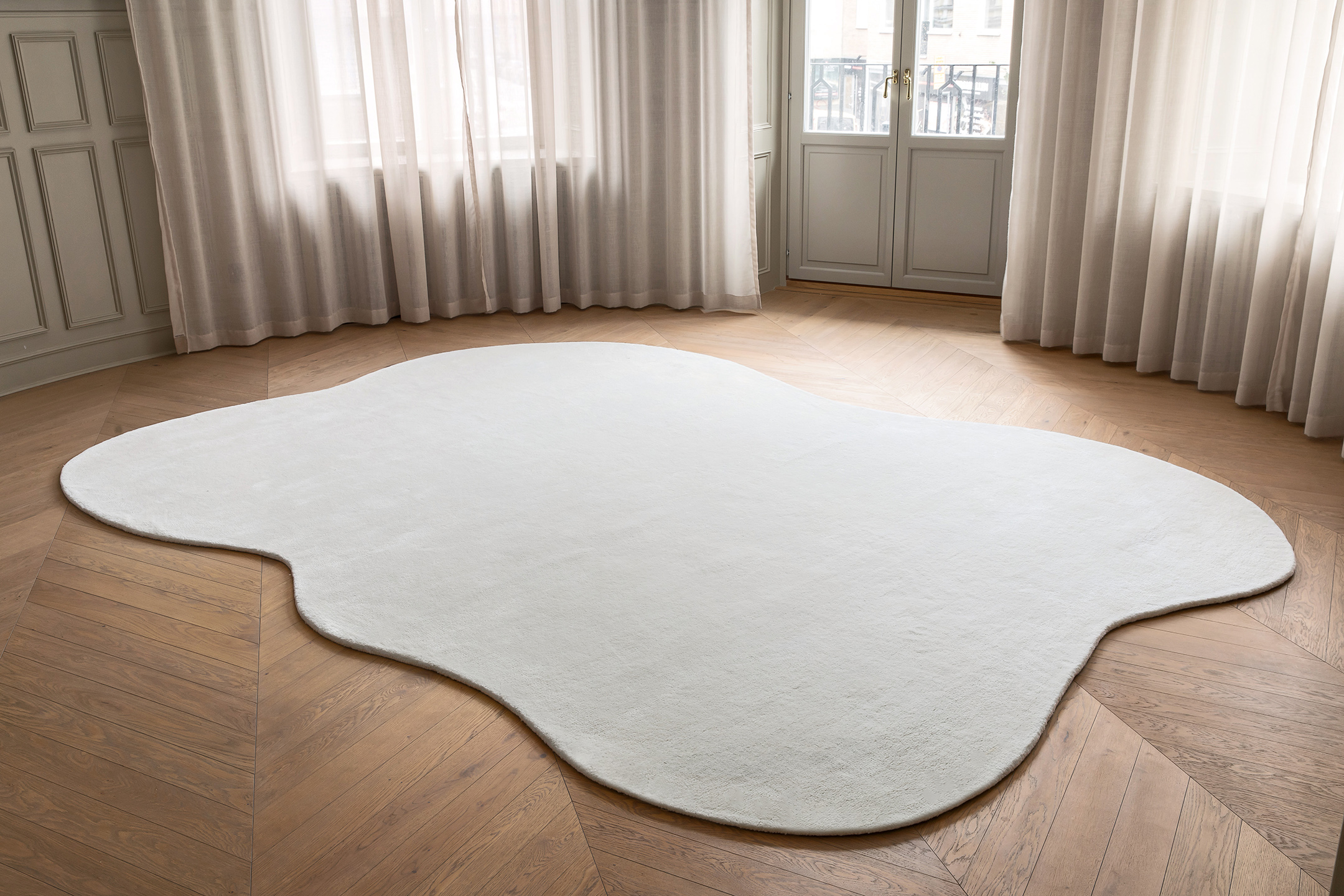 Sleepo Collection - Stormi Ullmatta White 170x230 - Vit