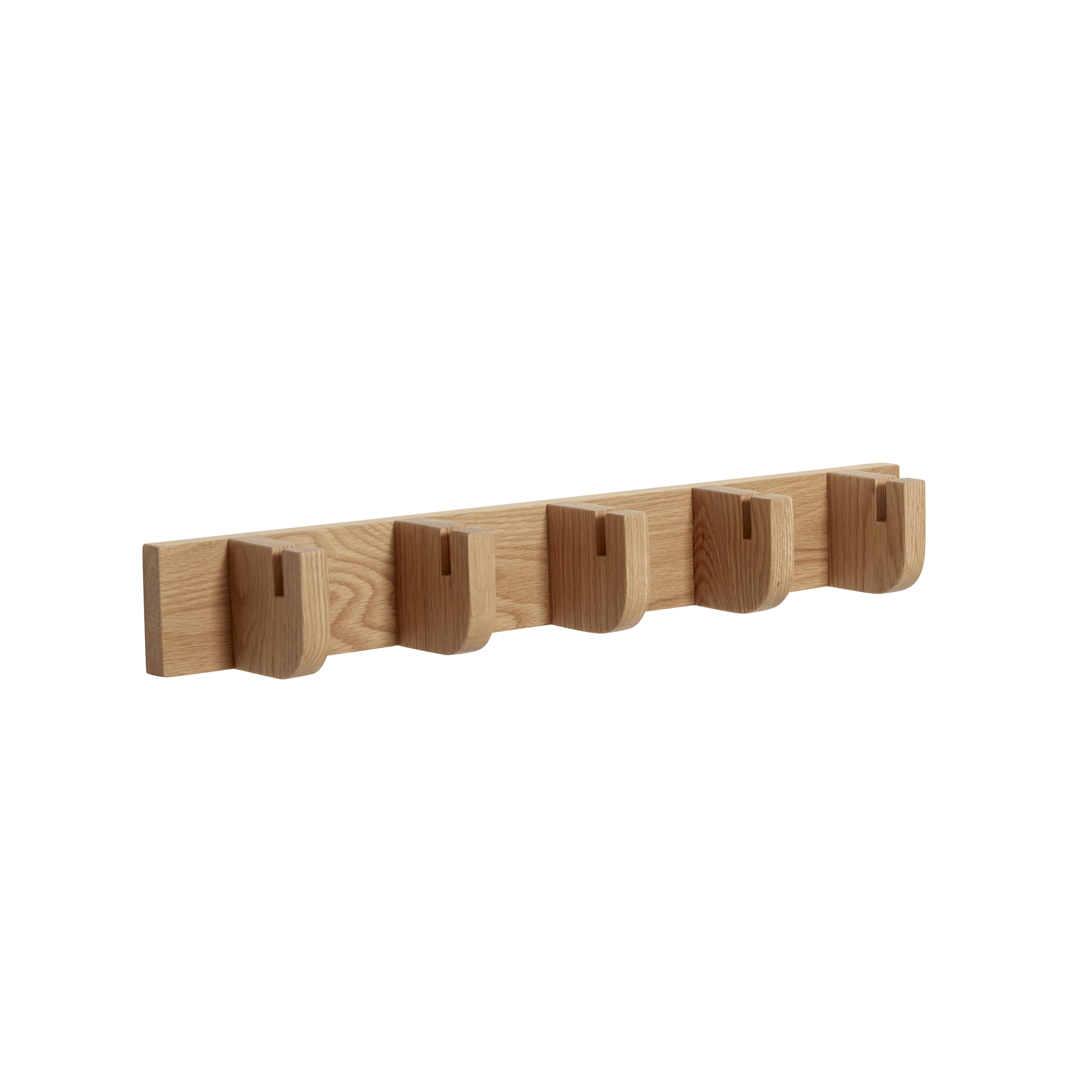 Hübsch - Nomad Hakenleiste FSC Eiche 5 Haken - Beige - Haken & Hänger