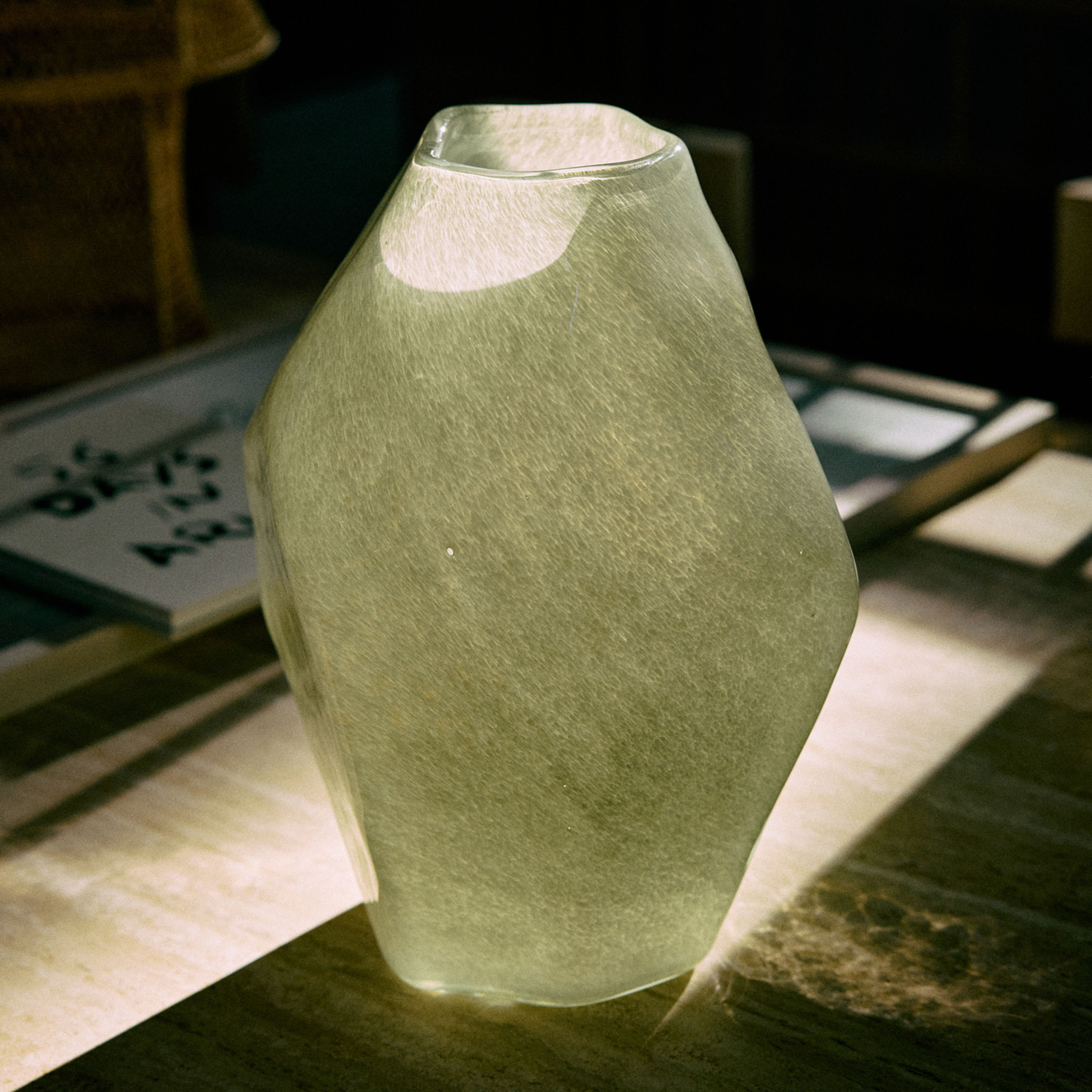 HKliving Gemstone Vas Jade 34cm
