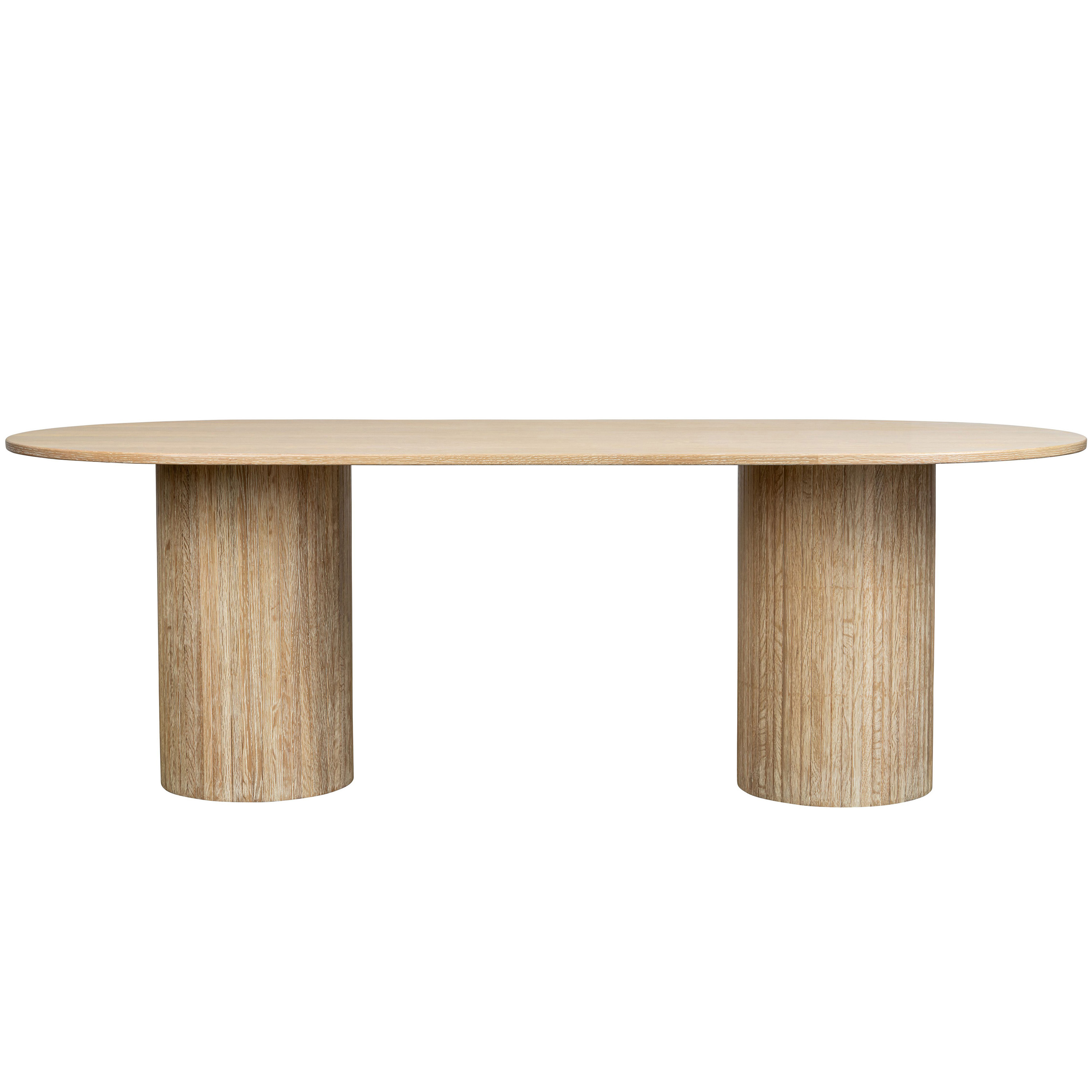 Adele Spisebord Oval Hvitpigmentert Eik 220cm