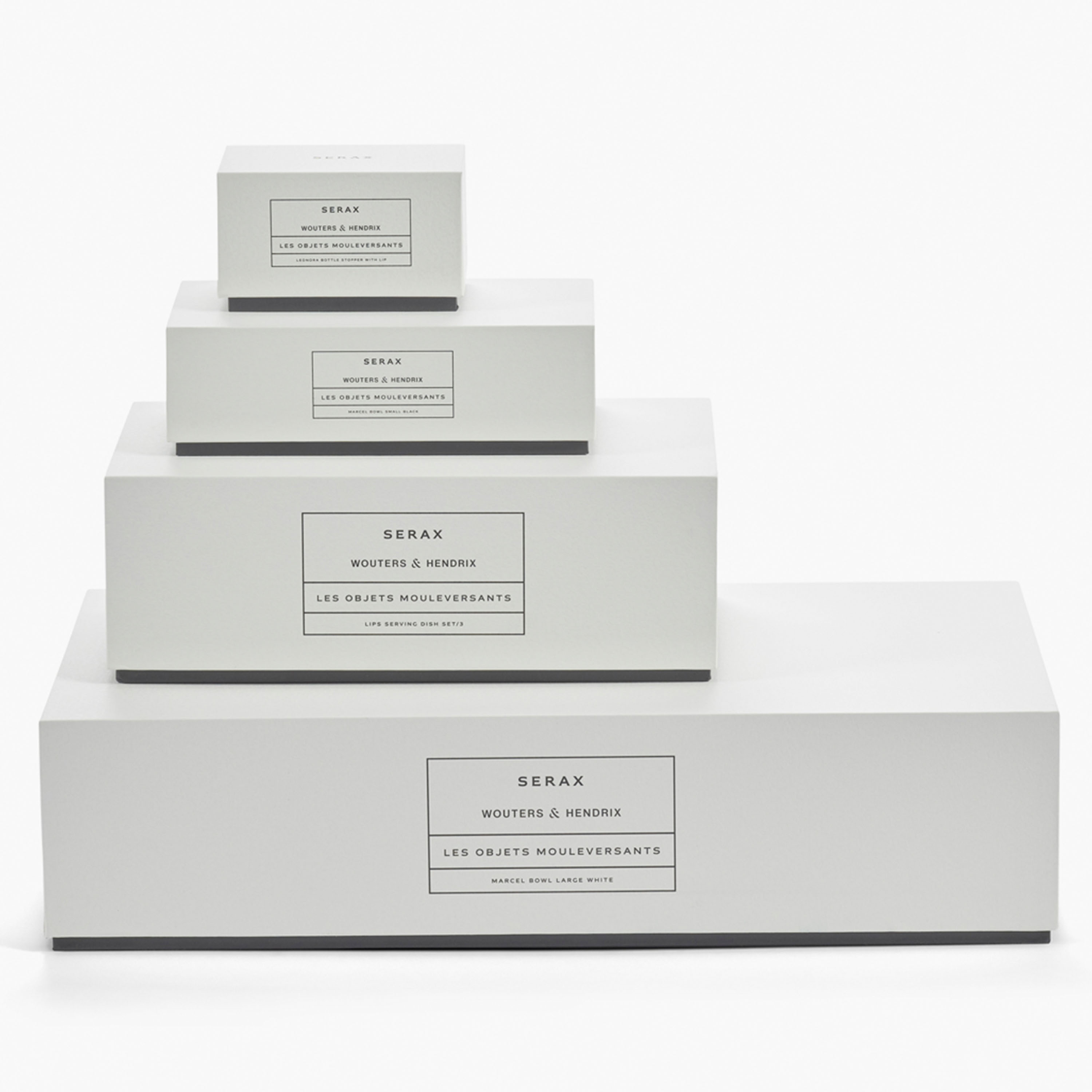 Serax Les Objets Mouleversants Skål White/Red 3-pack