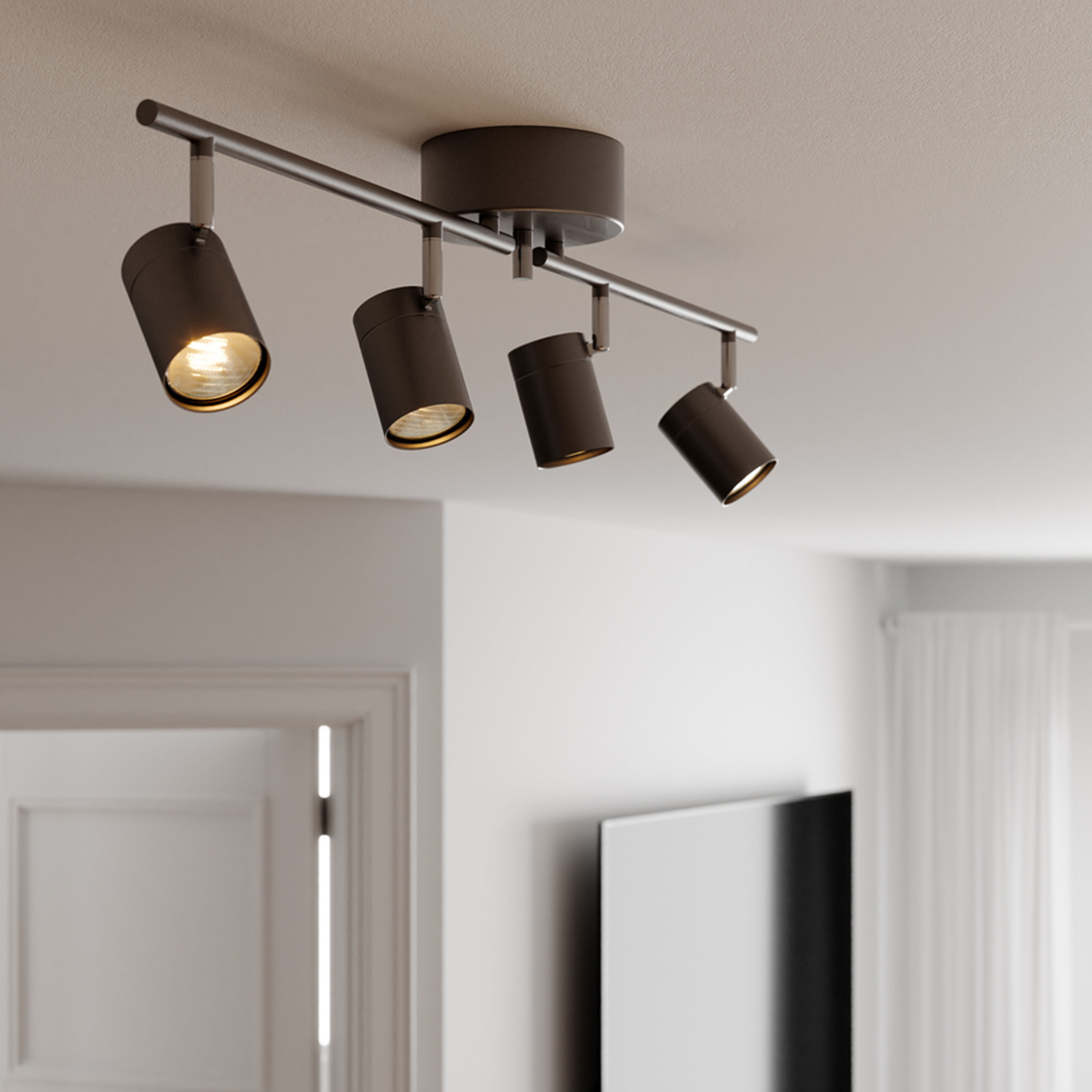 By Rydéns Correct 4 lights Spotlight Stålgrå