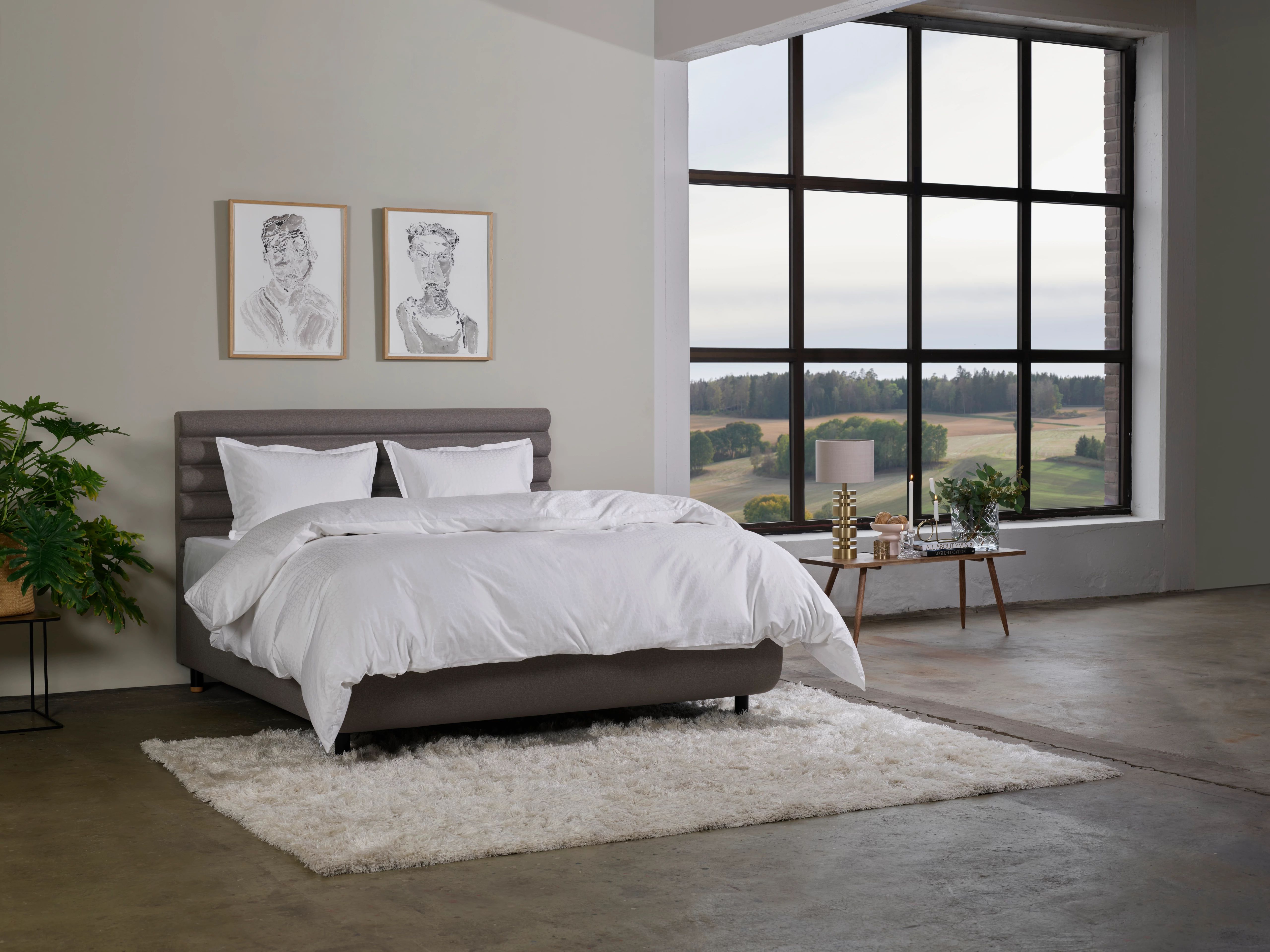 Tempur Satin Luxe Jacquard Pussilakanasetti Valkoinen 150x210