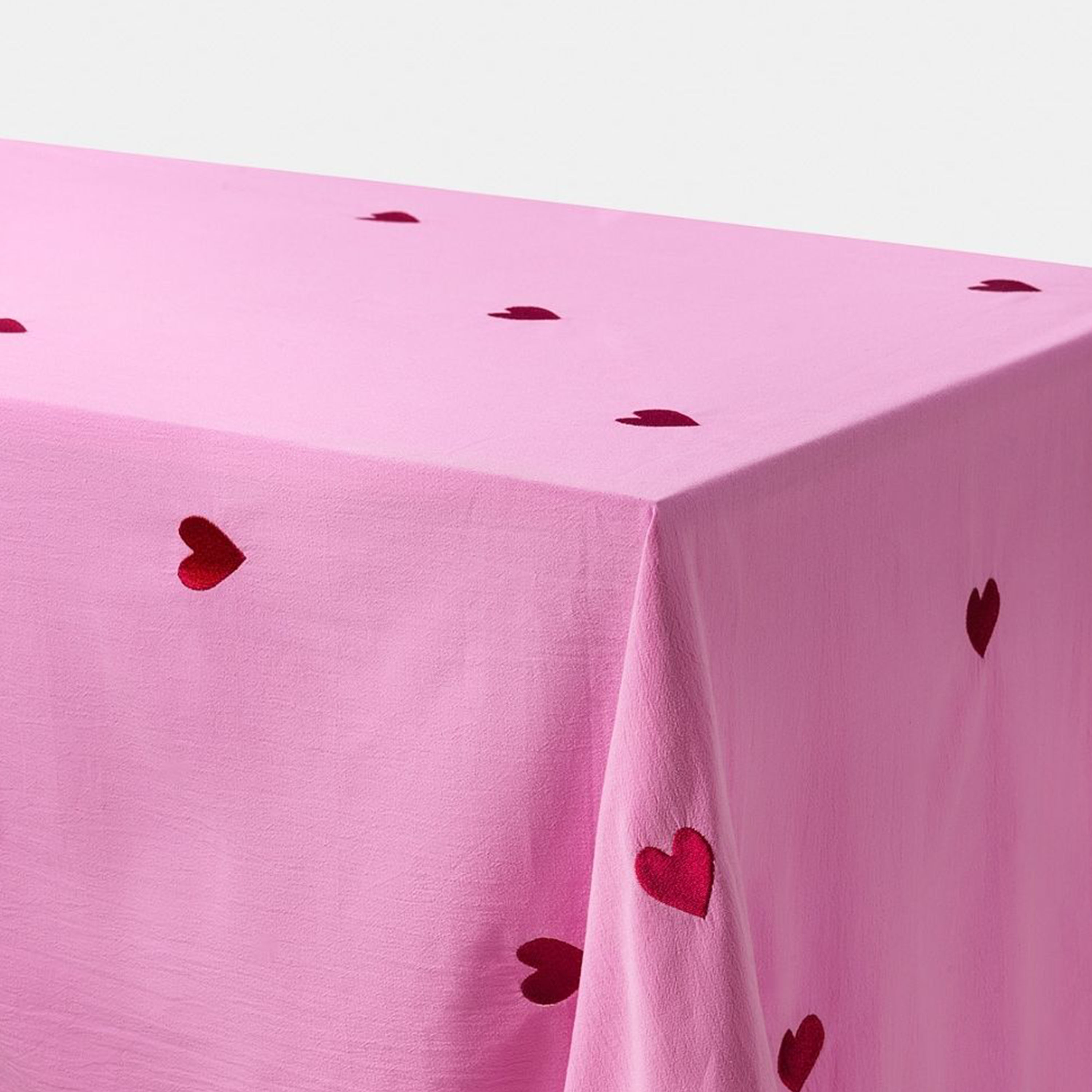 Midnatt Pink Hearts Tischdecke 145x330