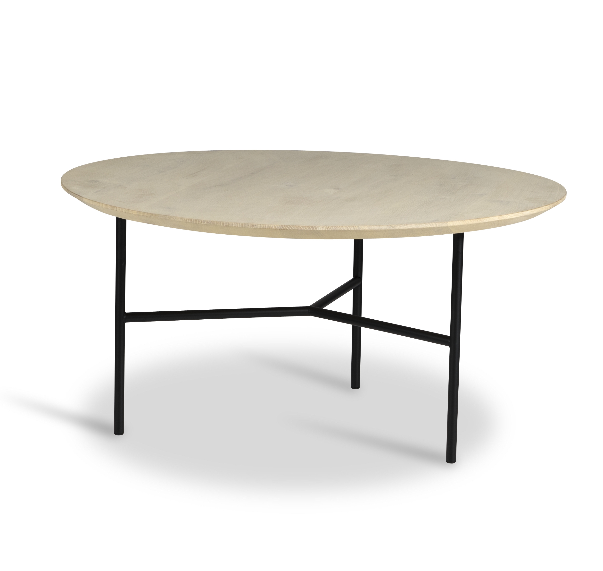 Tribeca Soffbord Såpad Ek/Svart Ø80