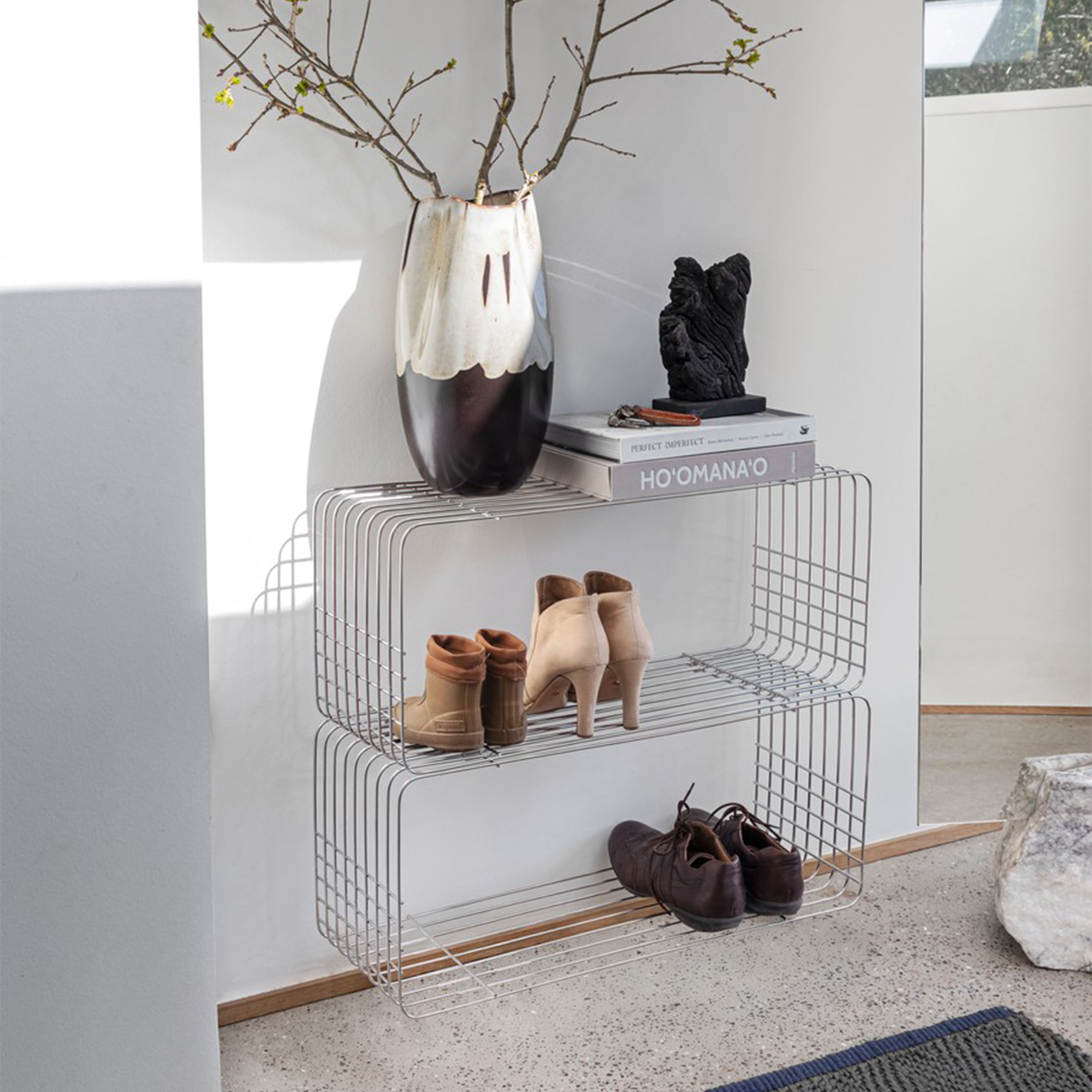 Mette Ditmer Wire Hylle Krom 70x31