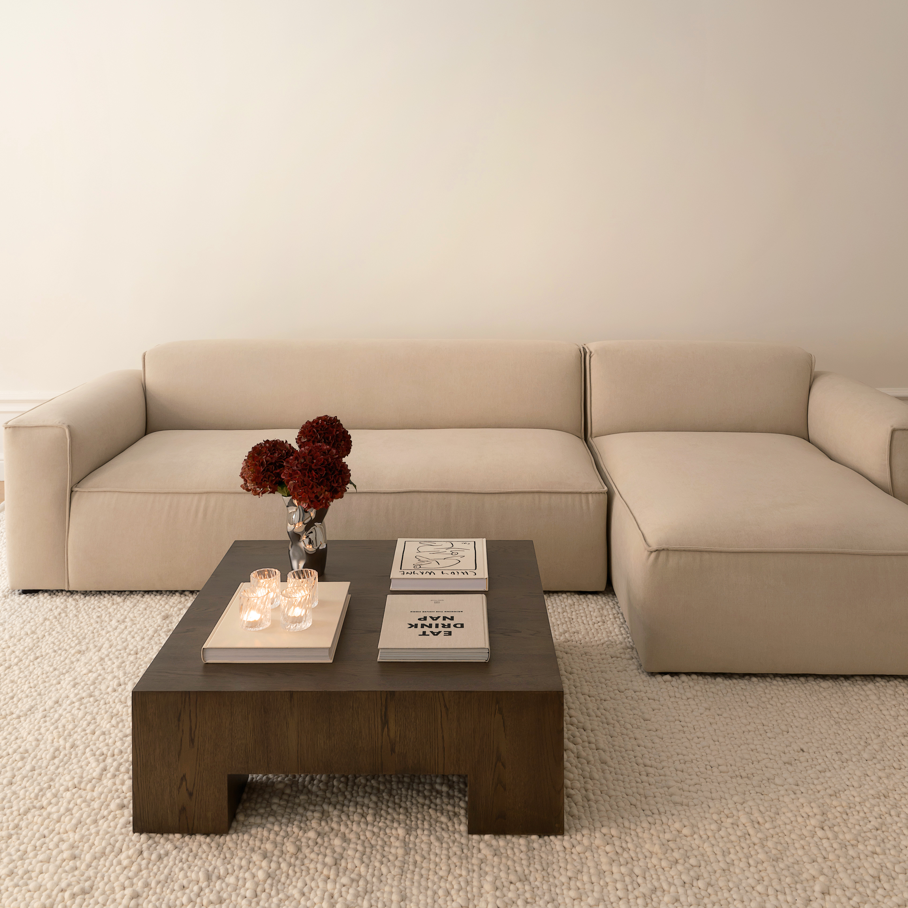 Sleepo Collection Chunky Soffbord Brunbetsad Ek 90x90