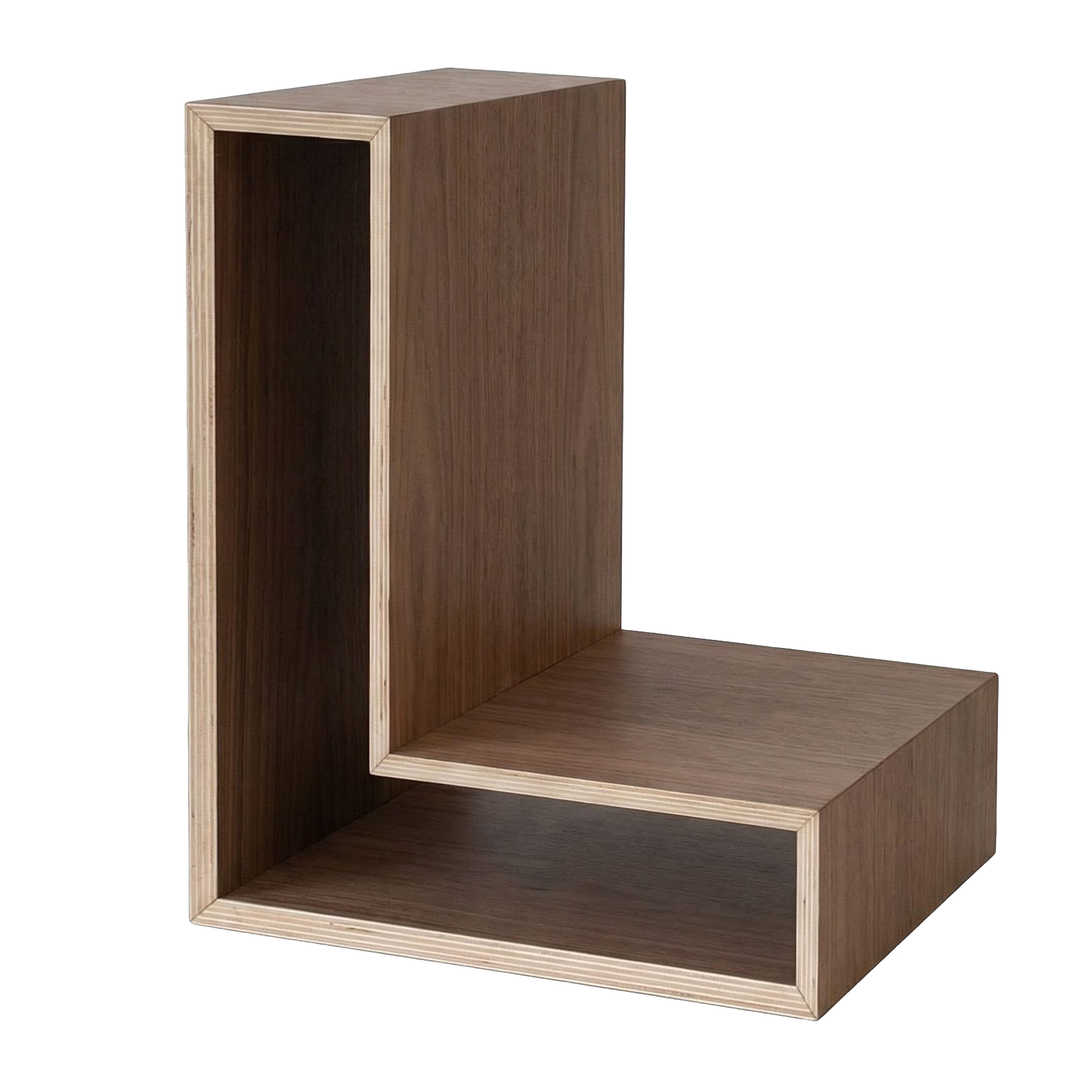 L-Shelf Yöpöytä Pähkinä