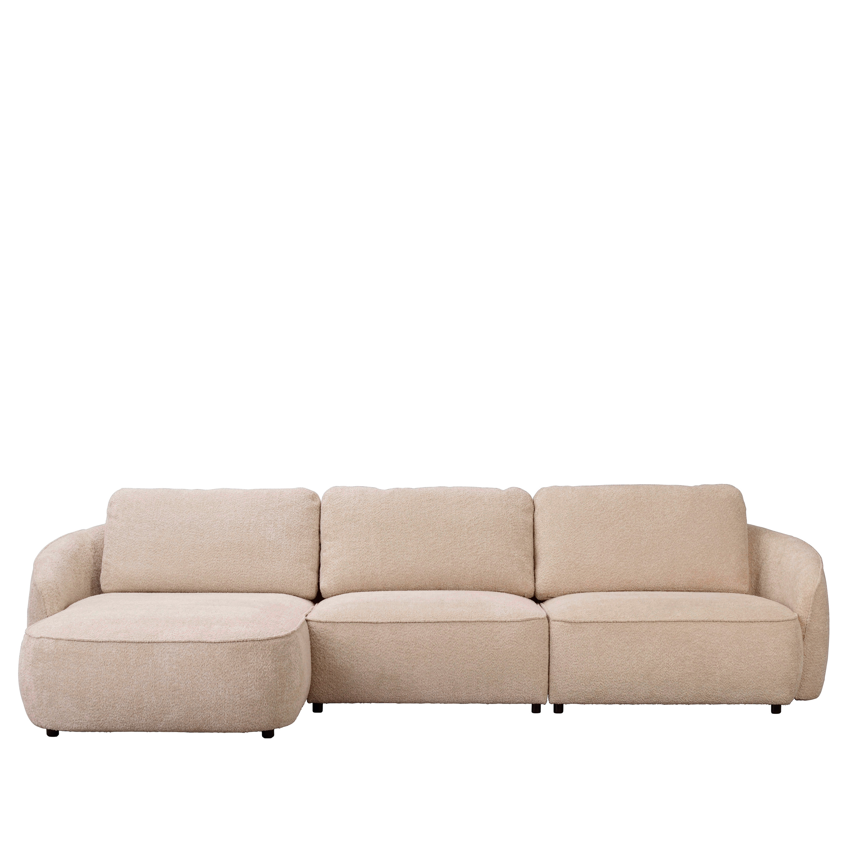 Norris 4-Sitzer Sofa Chaiselongue Links Hellbeige 319cm