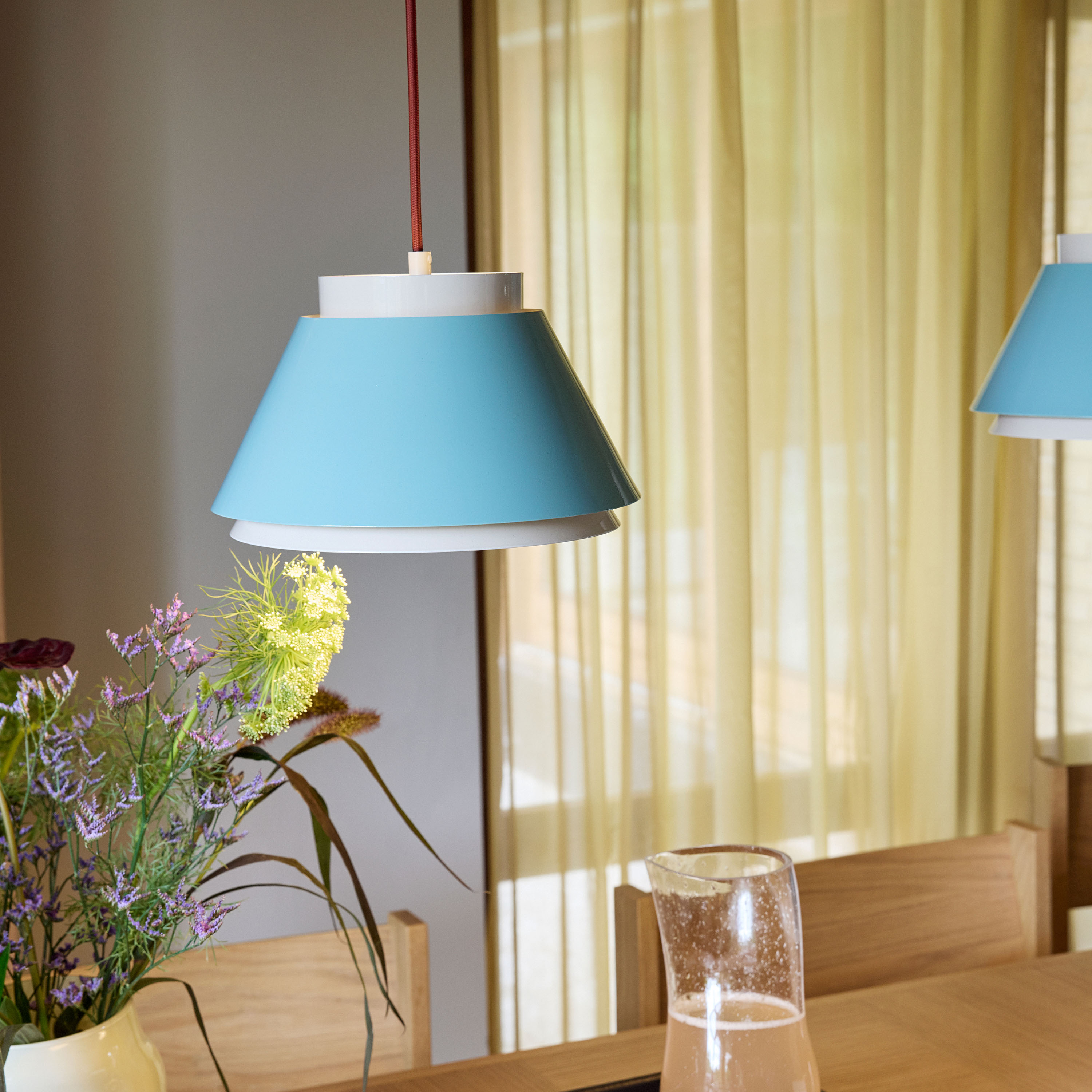 Hübsch Remi kattovalaisin Sininen Beige 15cm