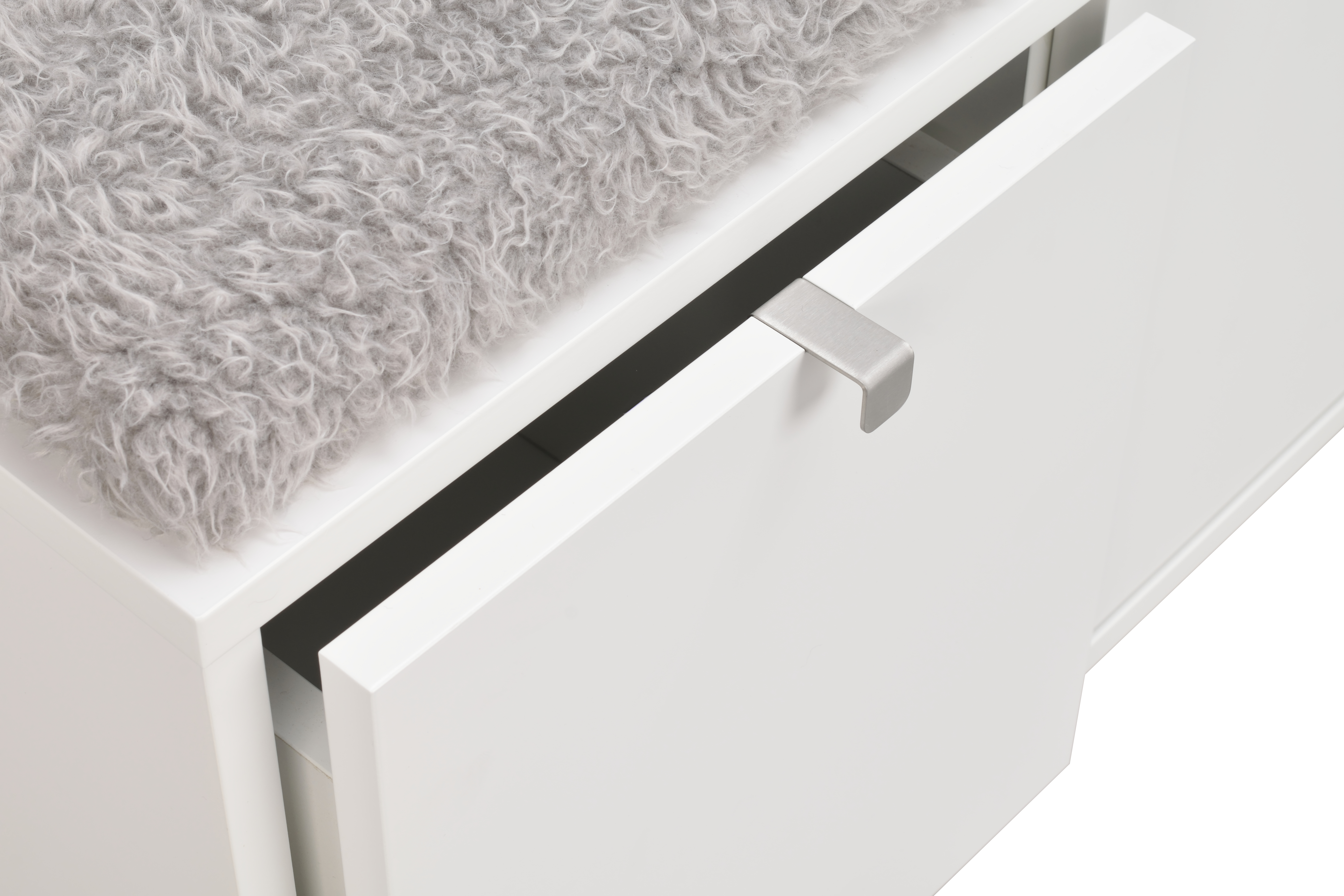 Rowico Home Confetti Bänk 2 Vit/Ljusgrå