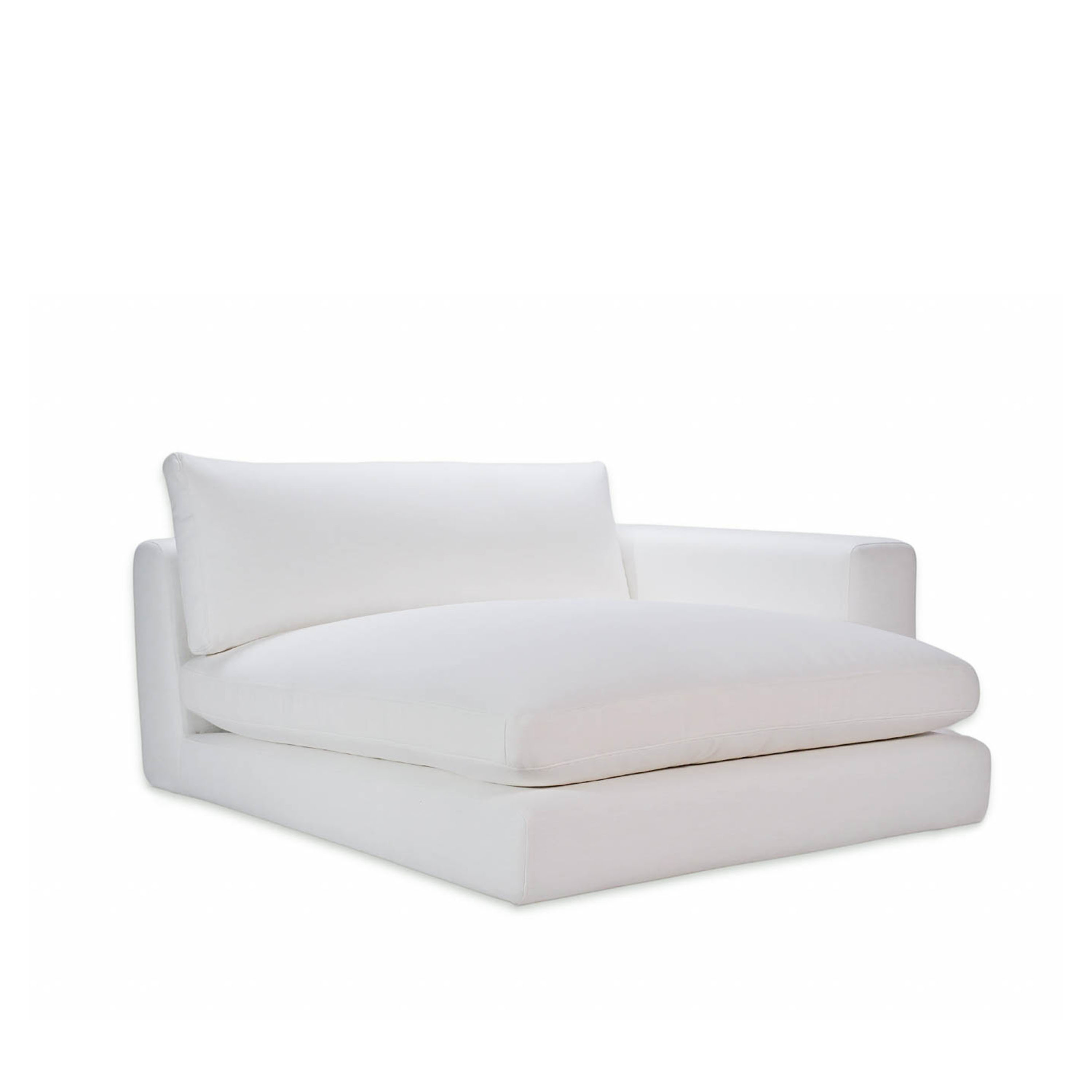 Capri 1.5-sits Divanmodul Höger Armstöd White 142x155