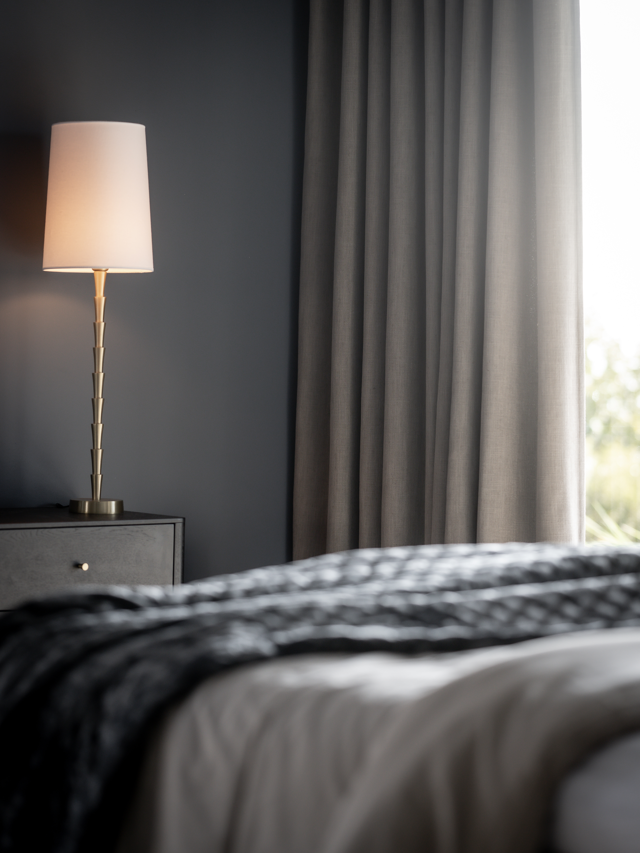 Svanefors Sten Blackout Gardinlängd Grå 280cm 2-pack