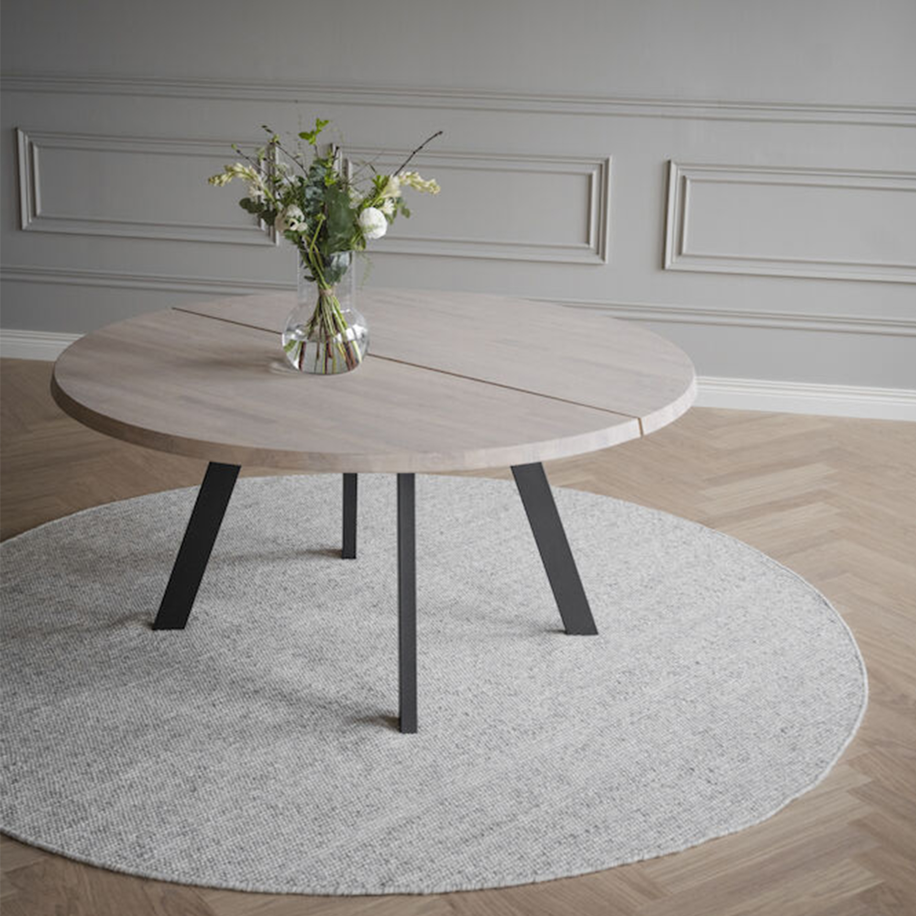 Rowico Home Fred Esstisch Weiß pigmentiert Ø160