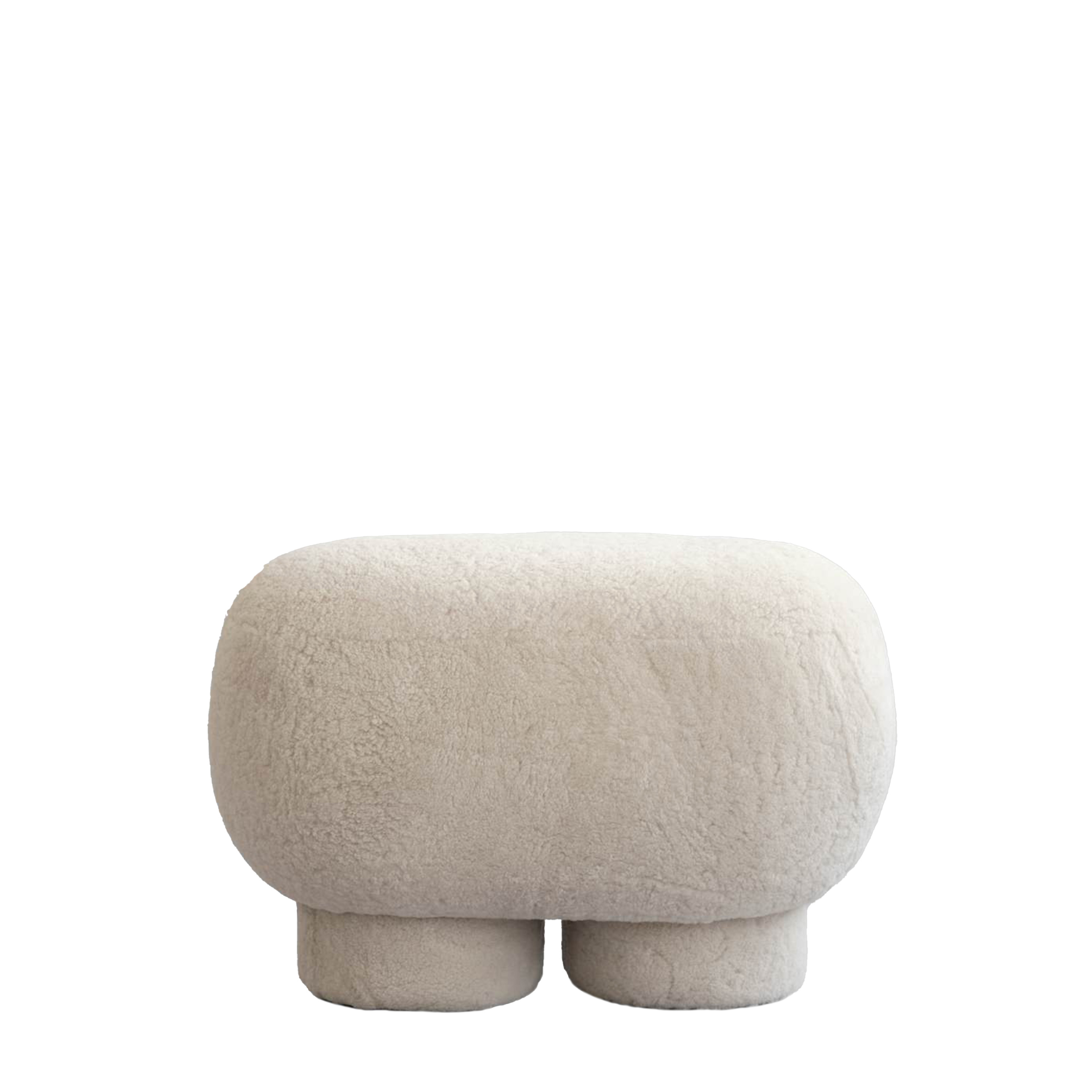 Big Foot Bänk Sheepskin Sandshell 70cm