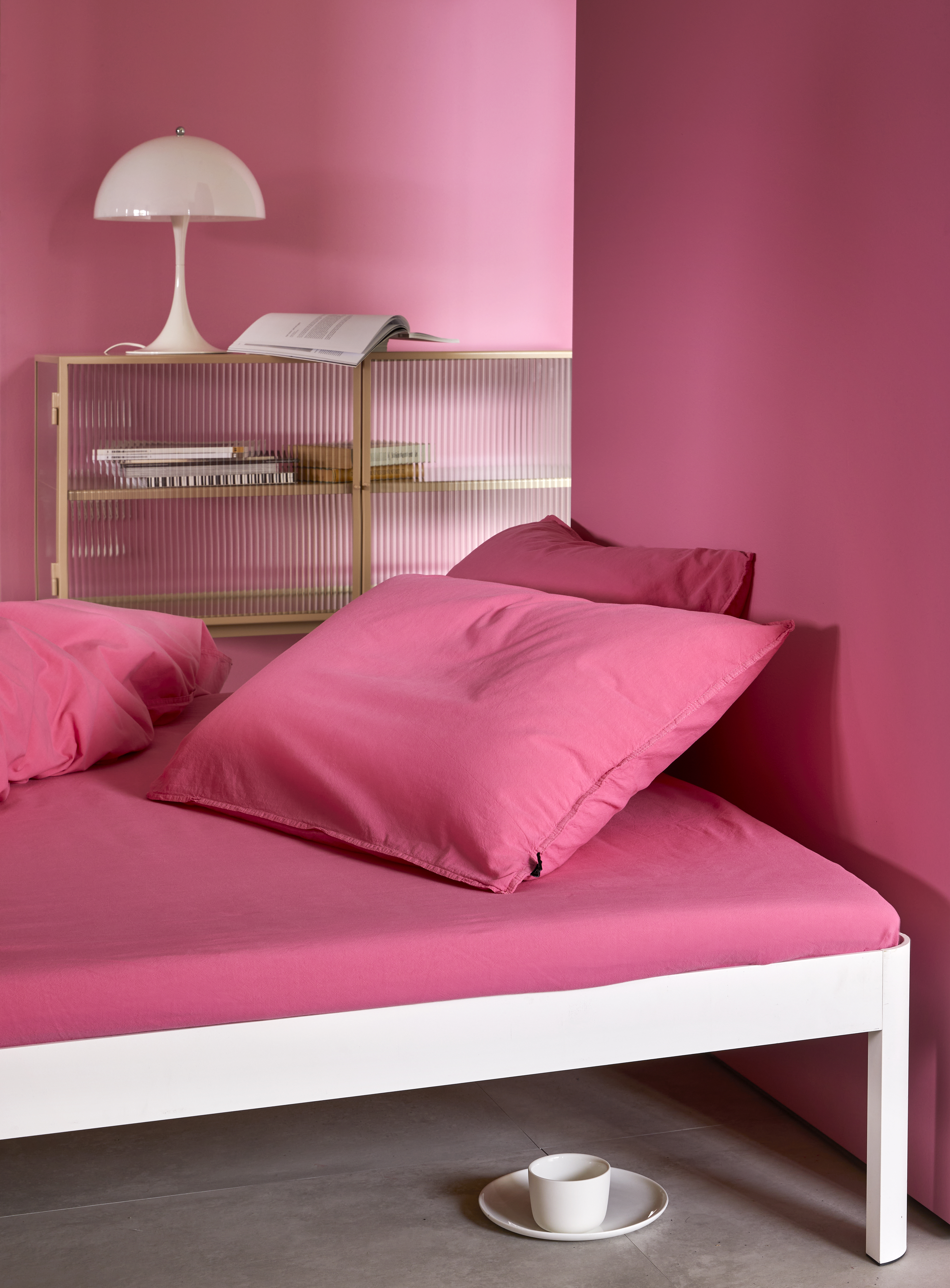 Høie Frøya 3-teiliges Bettbezug-Set Bonbonrosa