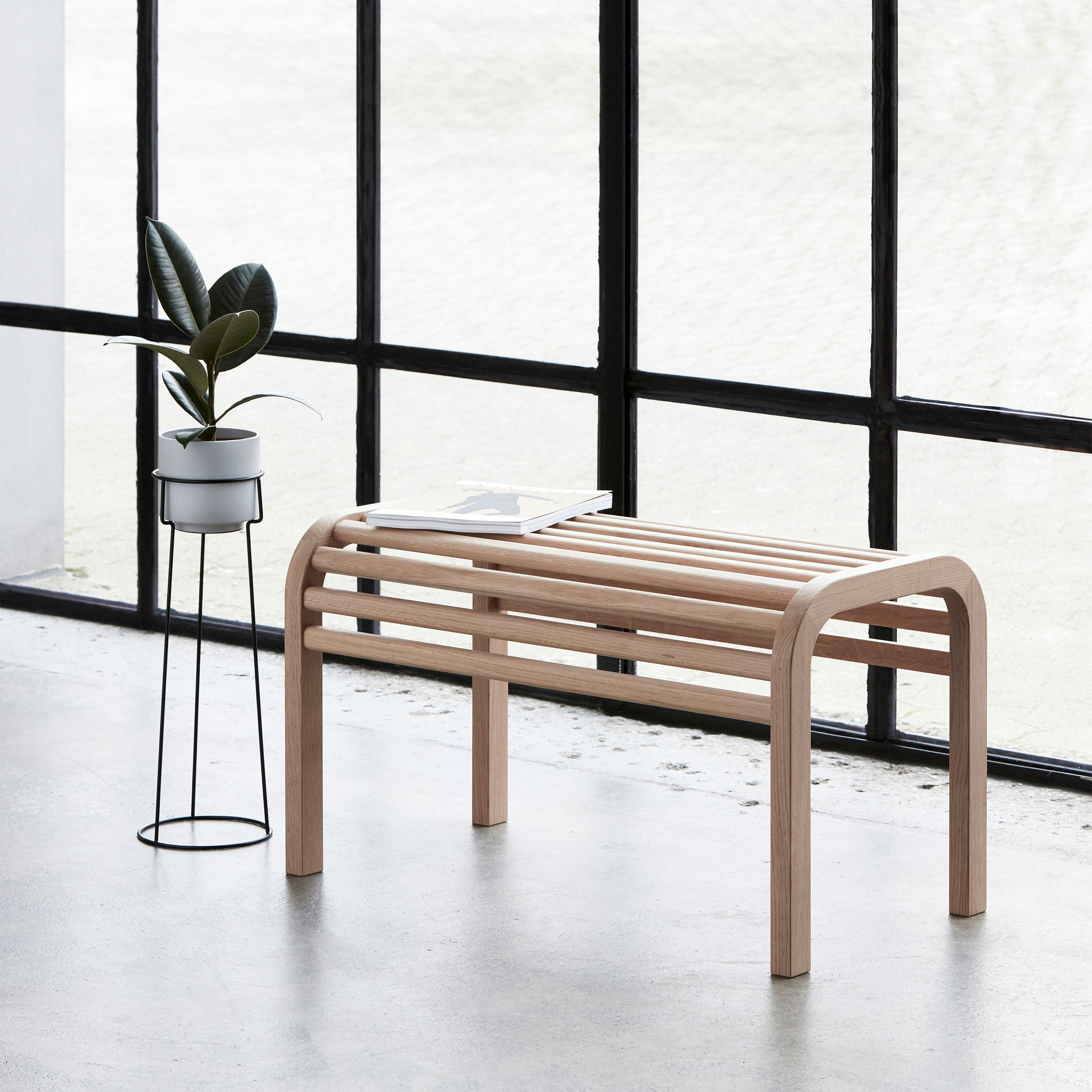 Andersen Furniture B1 Benk Hvitpigmentert Eik 80cm