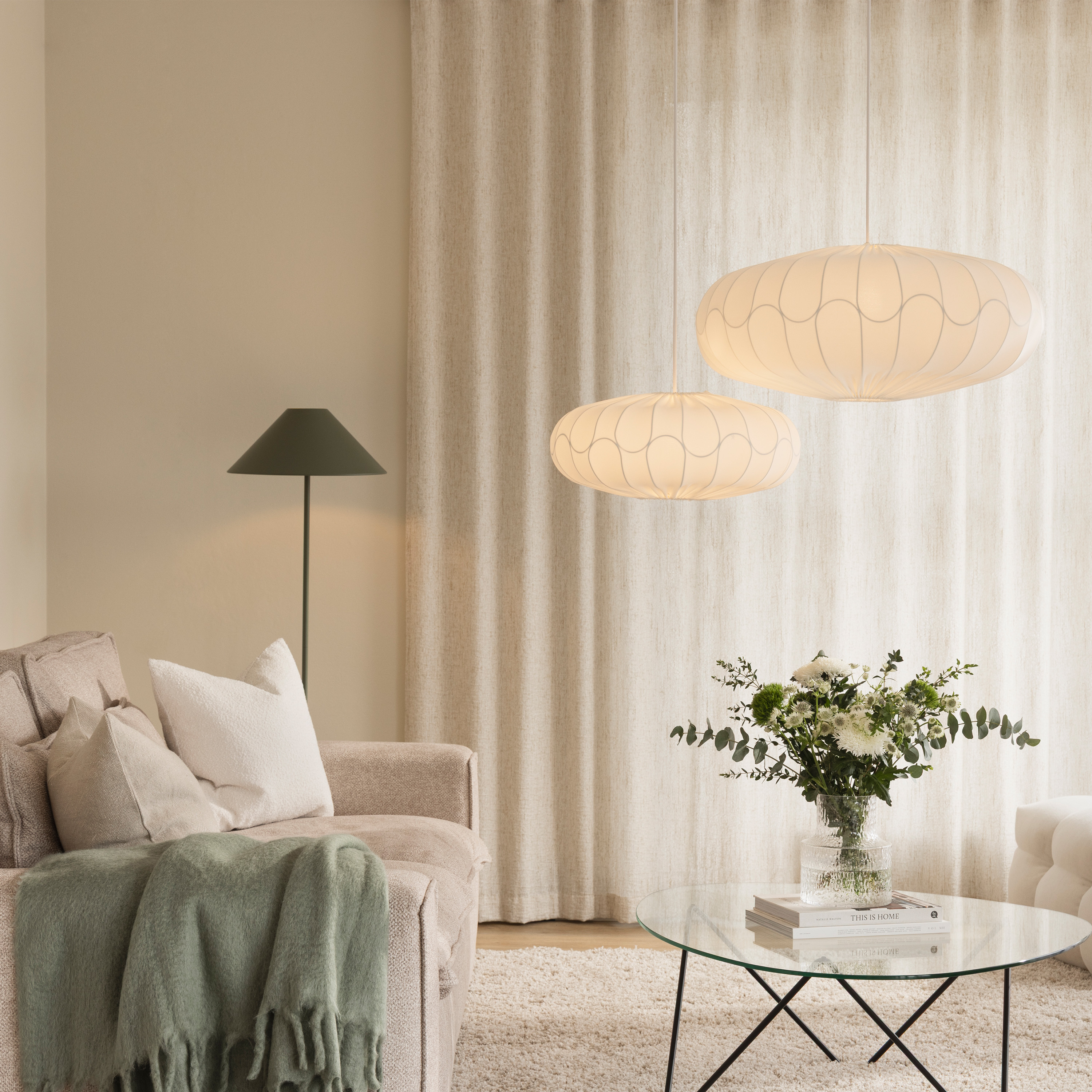 Globen Lighting Bladverk Lampenschirm Weiß 70cm