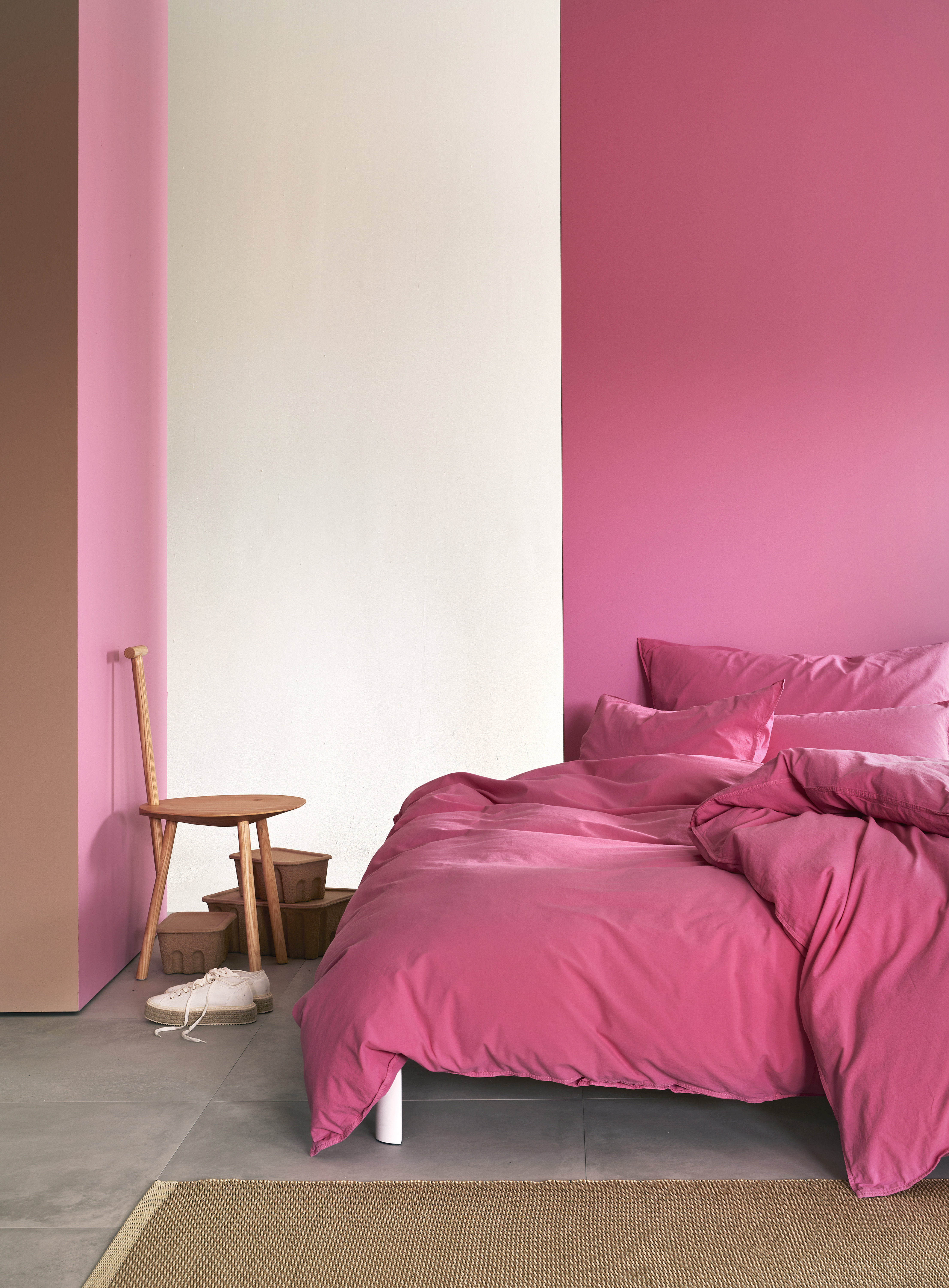 Høie Frøya 3-teiliges Bettbezug-Set Bonbonrosa