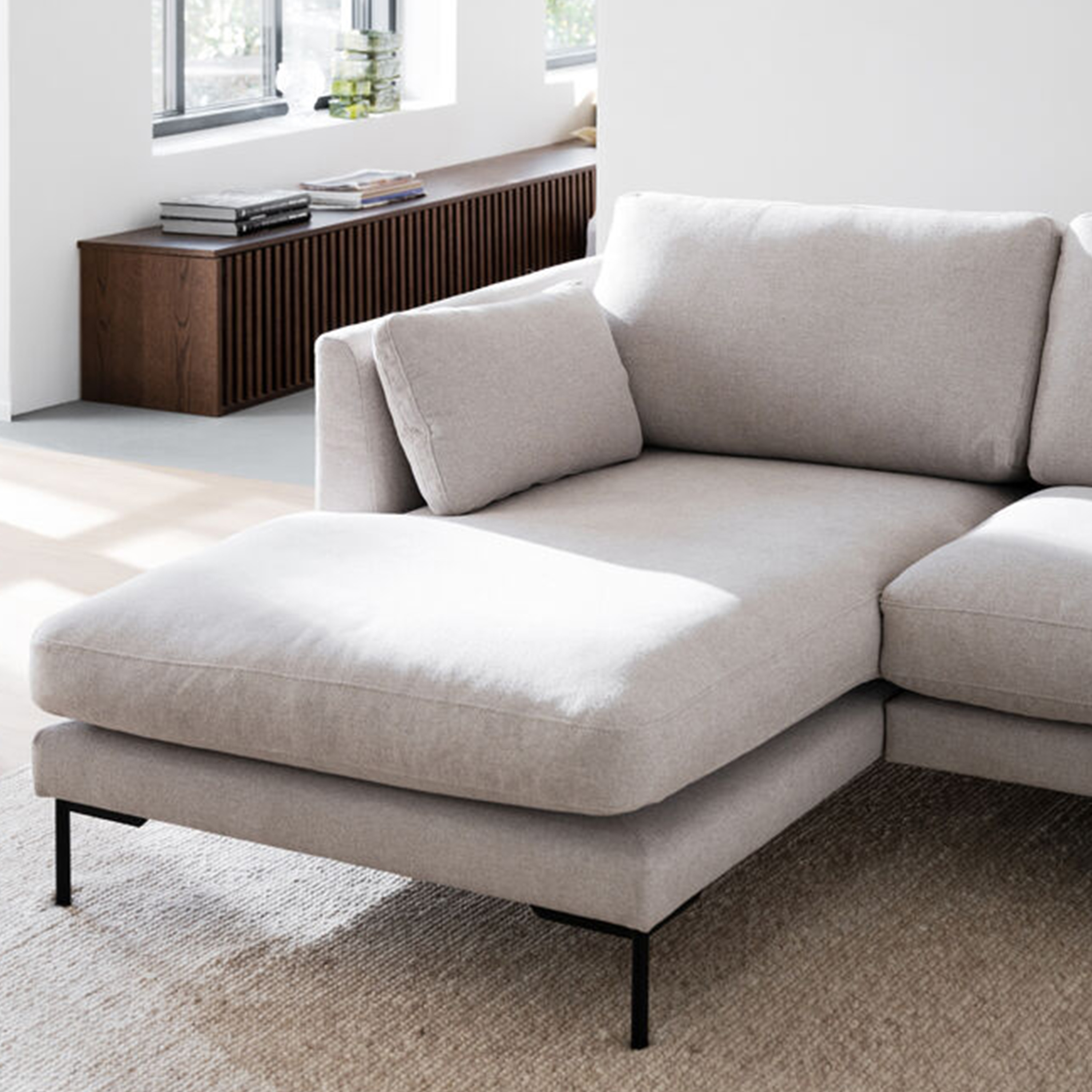 Rowico Home Corwin 3,5-sits Soffa Schäslong Vänster Beige