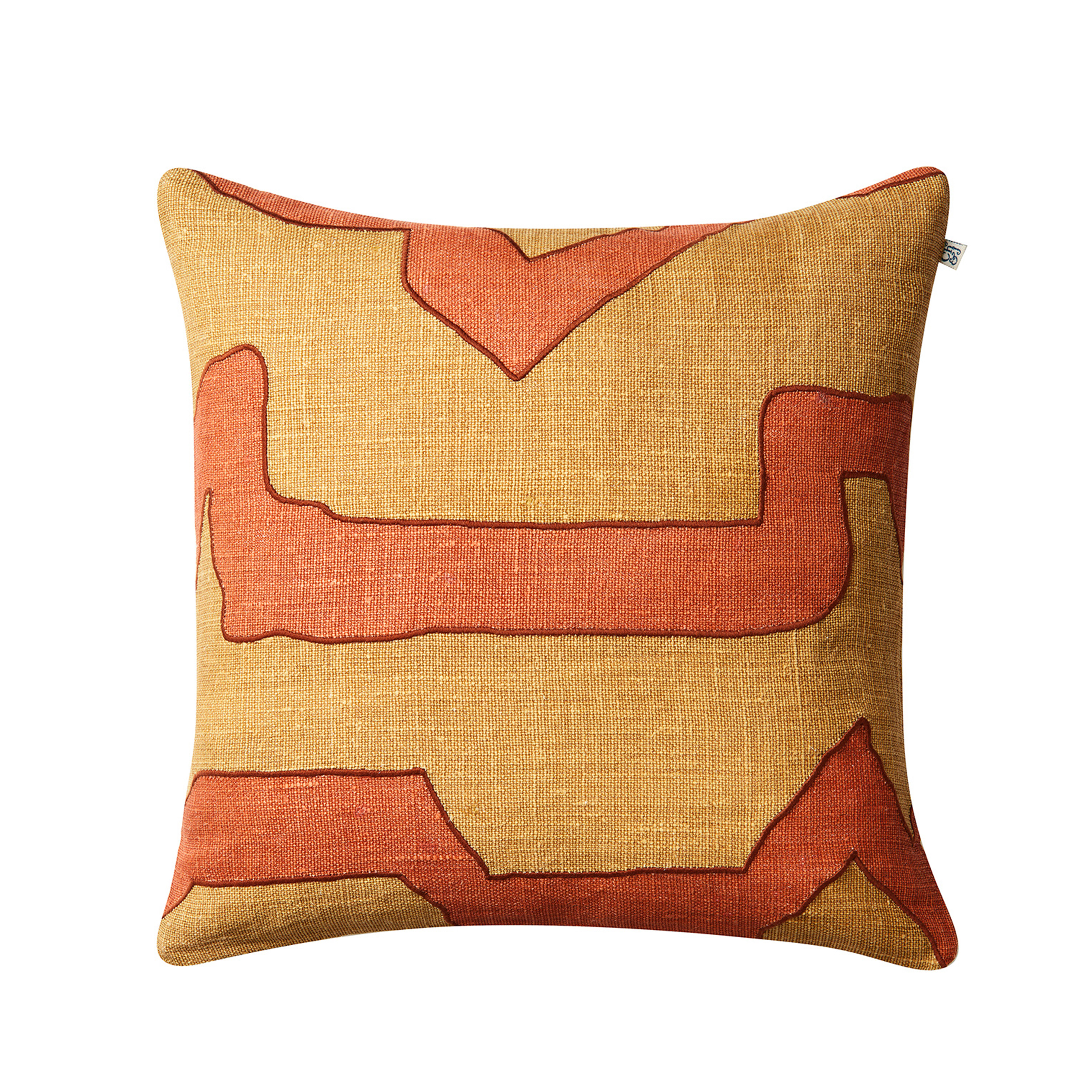 Chhatwal & Jonsson - Sikkim Kuddfodral Apricot Orange/Khaki 50x50 - Gul