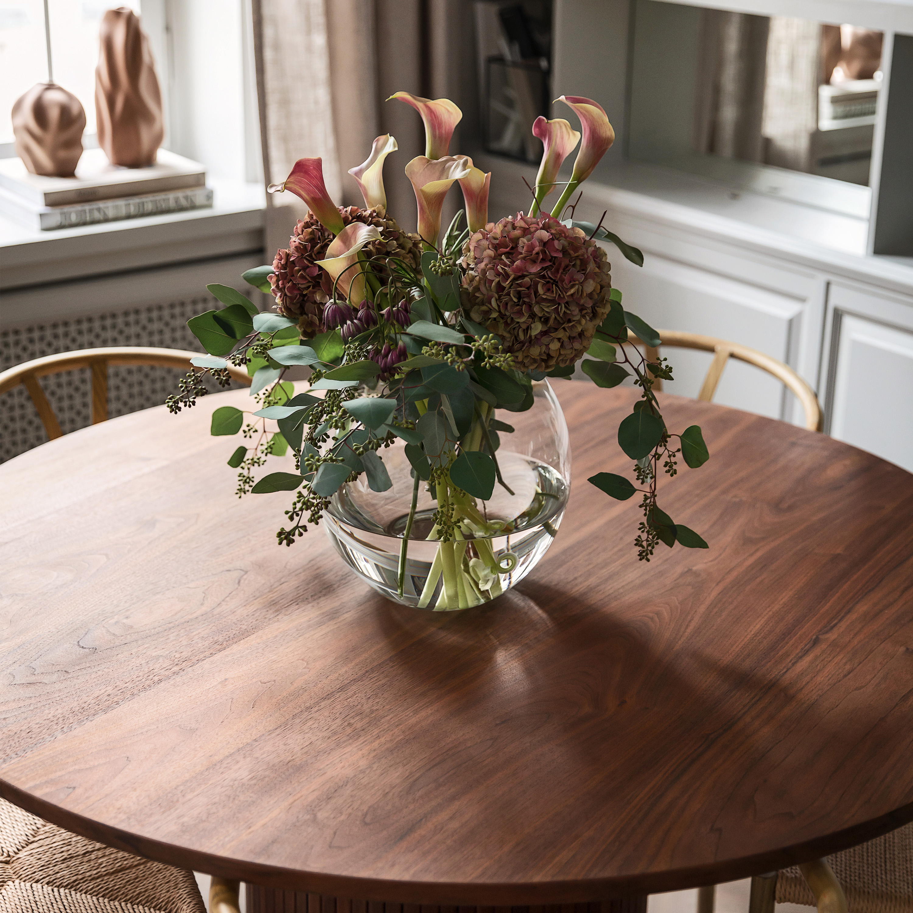 Sleepo Collection Adele Matbord Valnöt Ø130+50