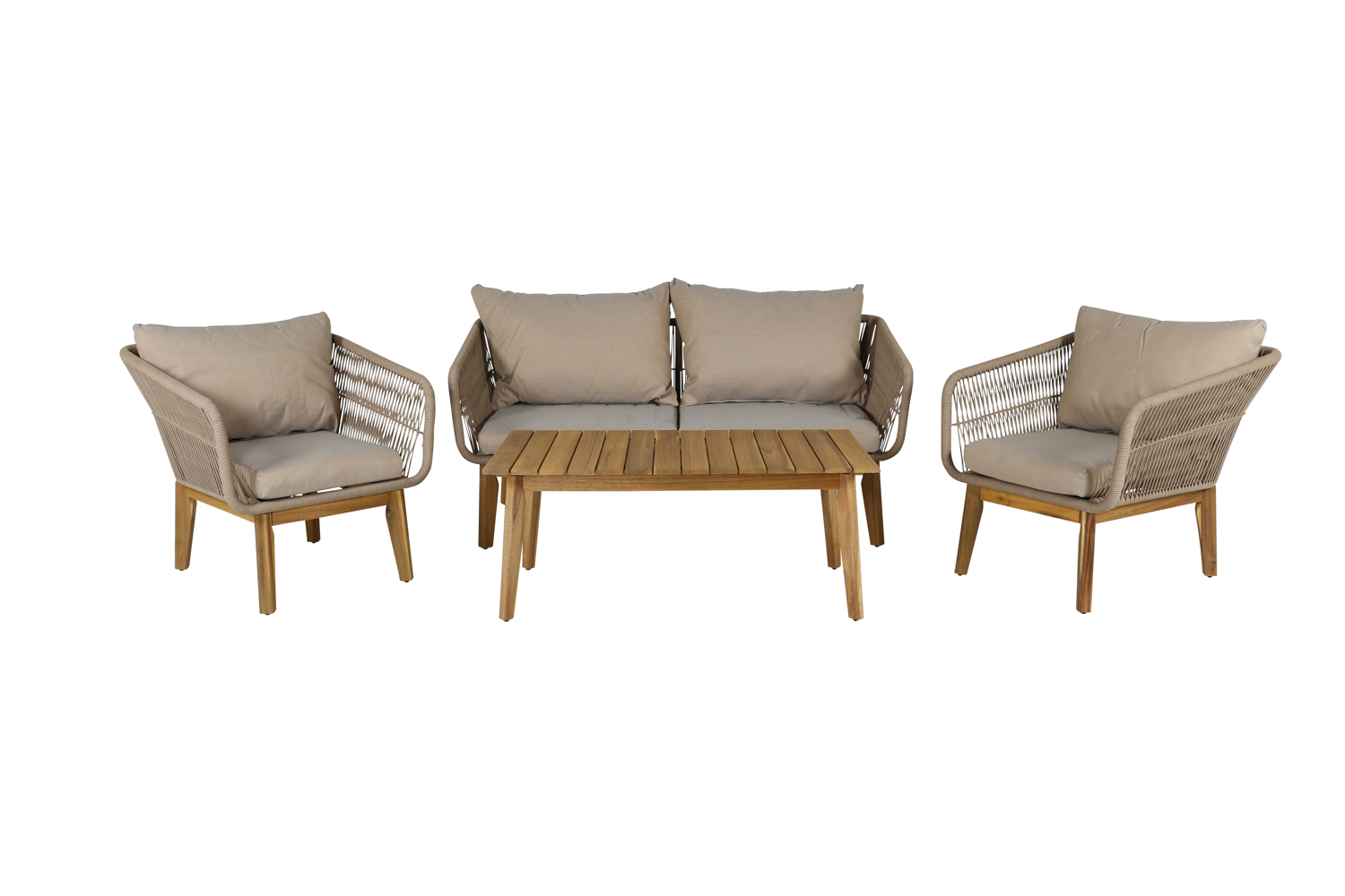 Venture Home - Cia Loungegrupp inkl Bord Latte/Natur - Beige