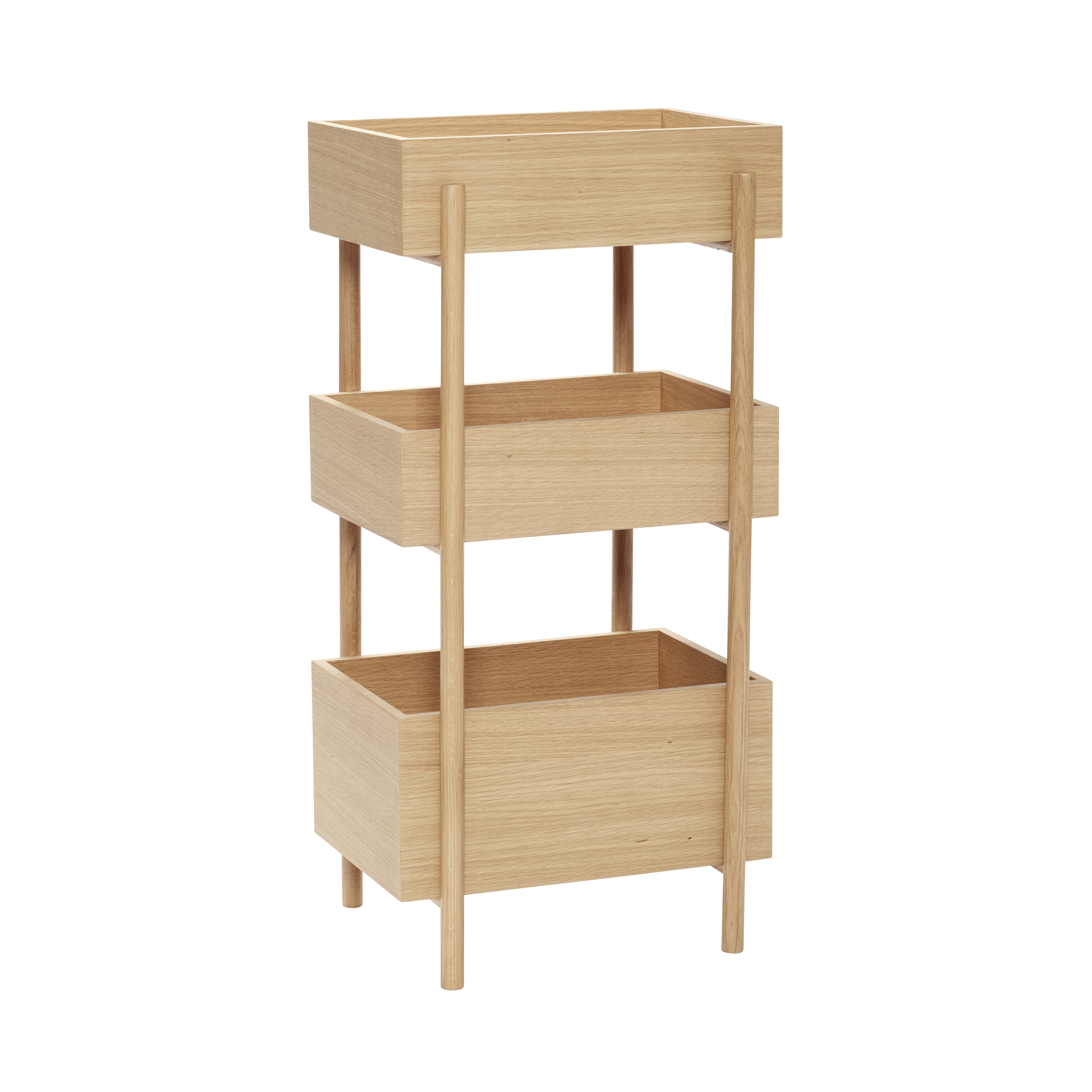 Hübsch - Stack Beistelltisch FSC-Eiche 43x90cm - Beige