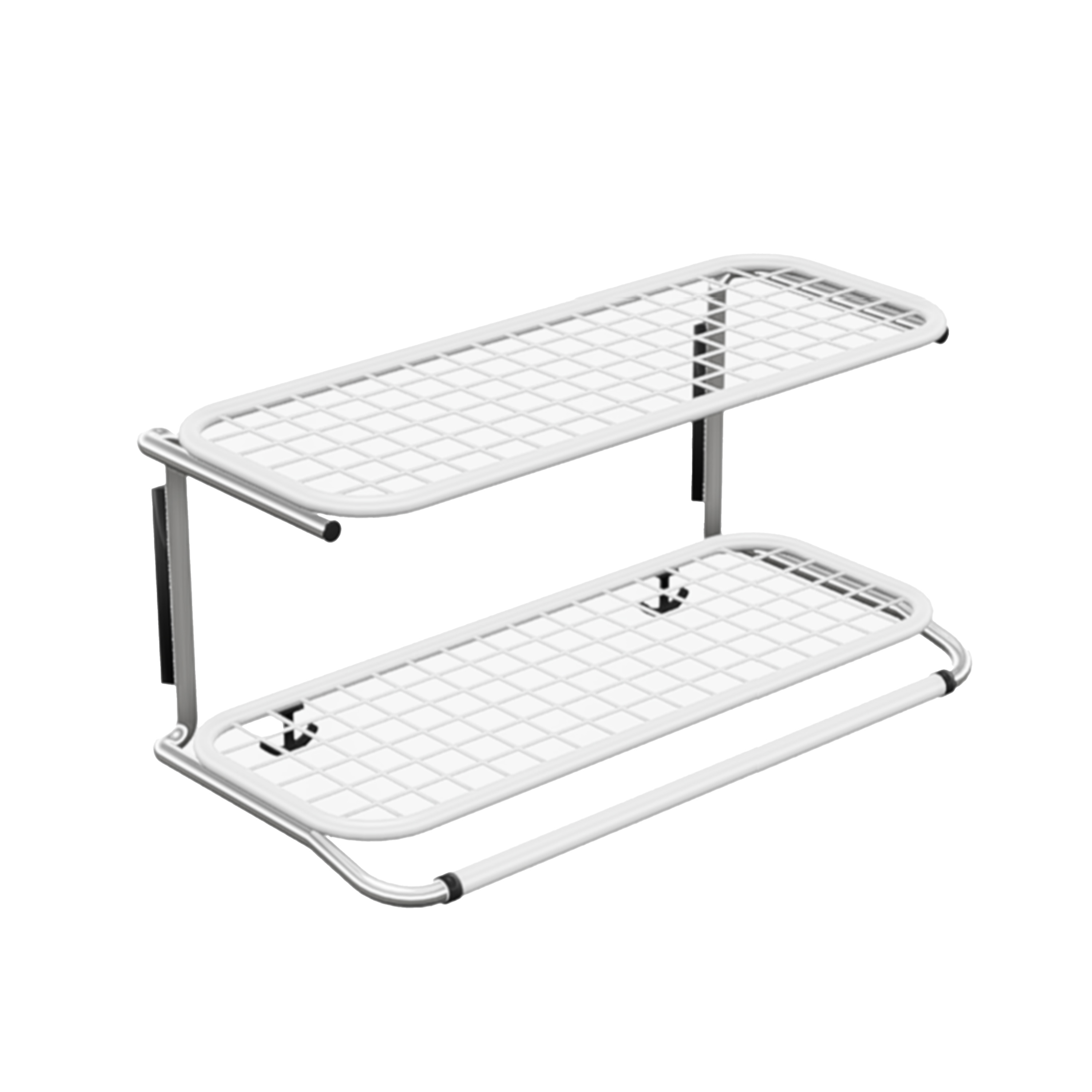 Klassinen hattuteline valkoinen/kromi 60cm