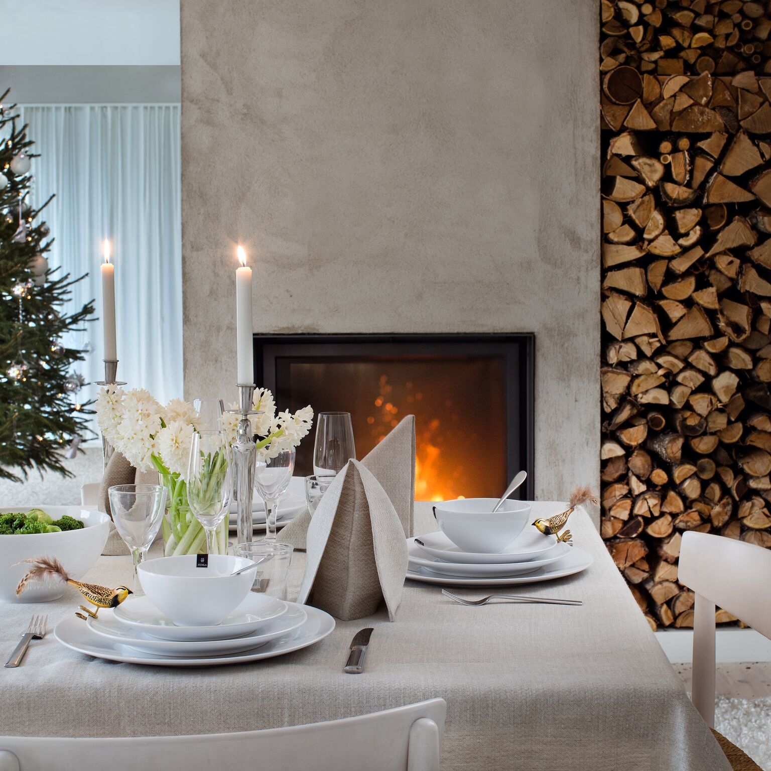 Himla Sunshine Tischläufer Leinen Natur