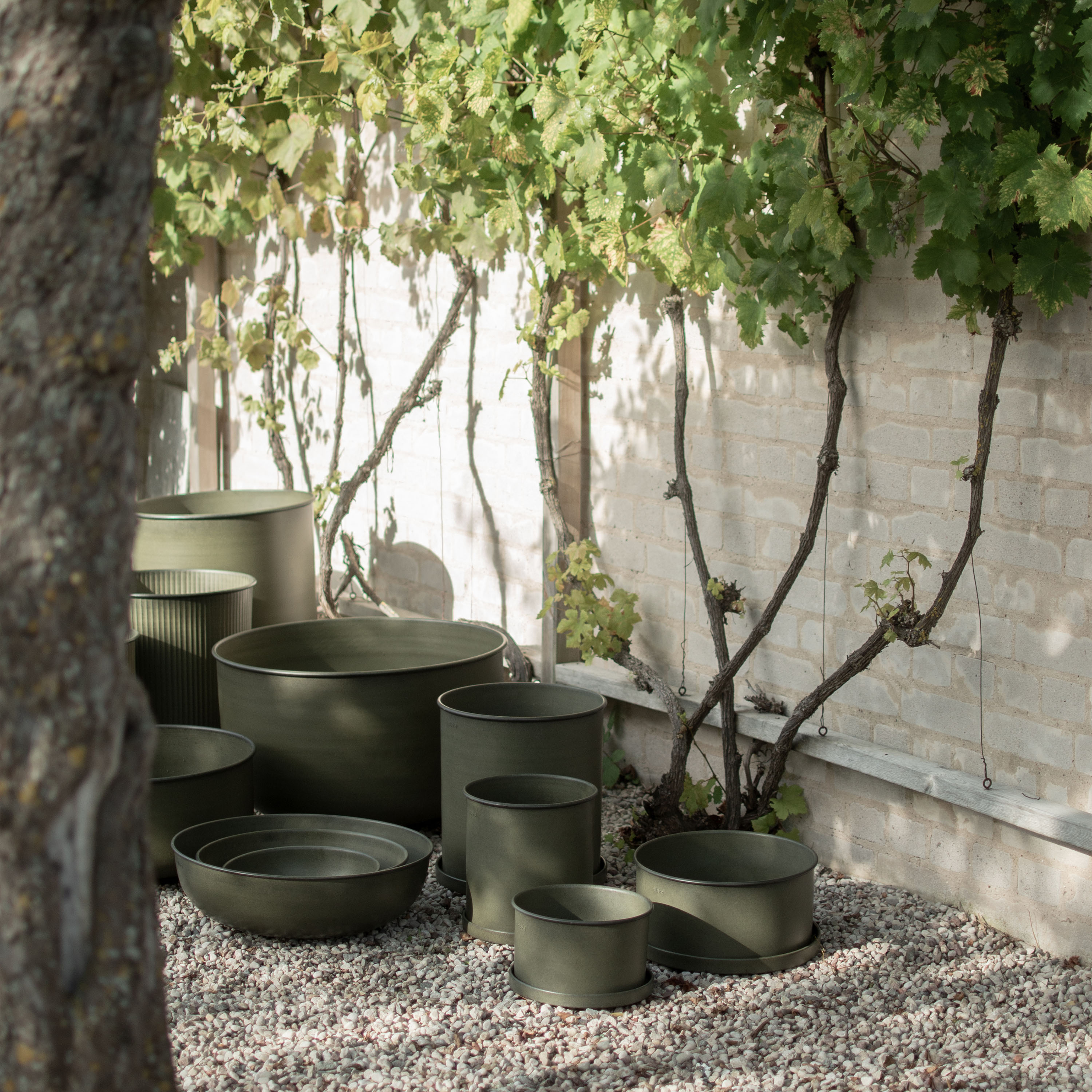 DBKD Plant Pot Blumentopf Grün Groß 2er-Pack