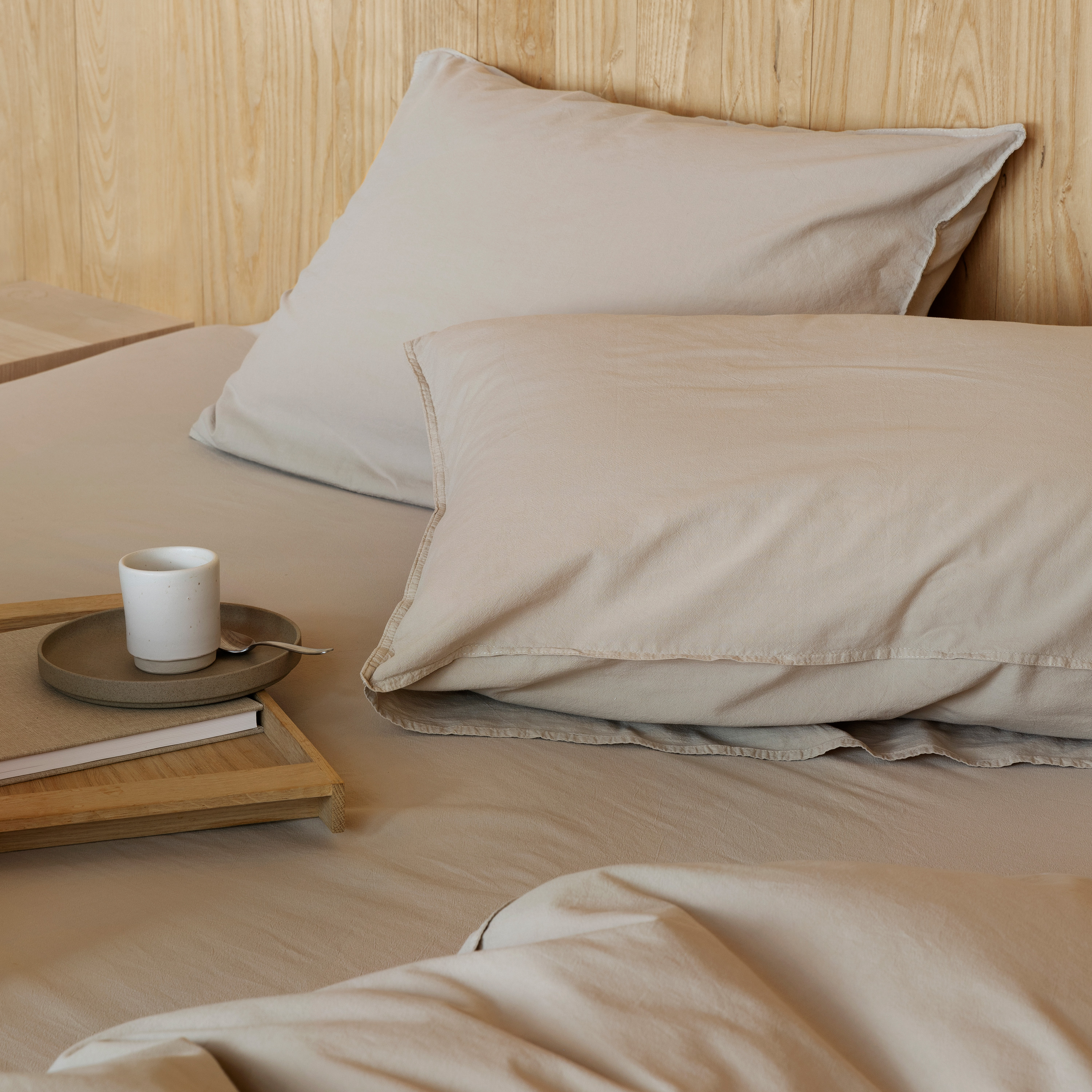 Høie Frøya Pussilakanasett Beige 150x210/50x60