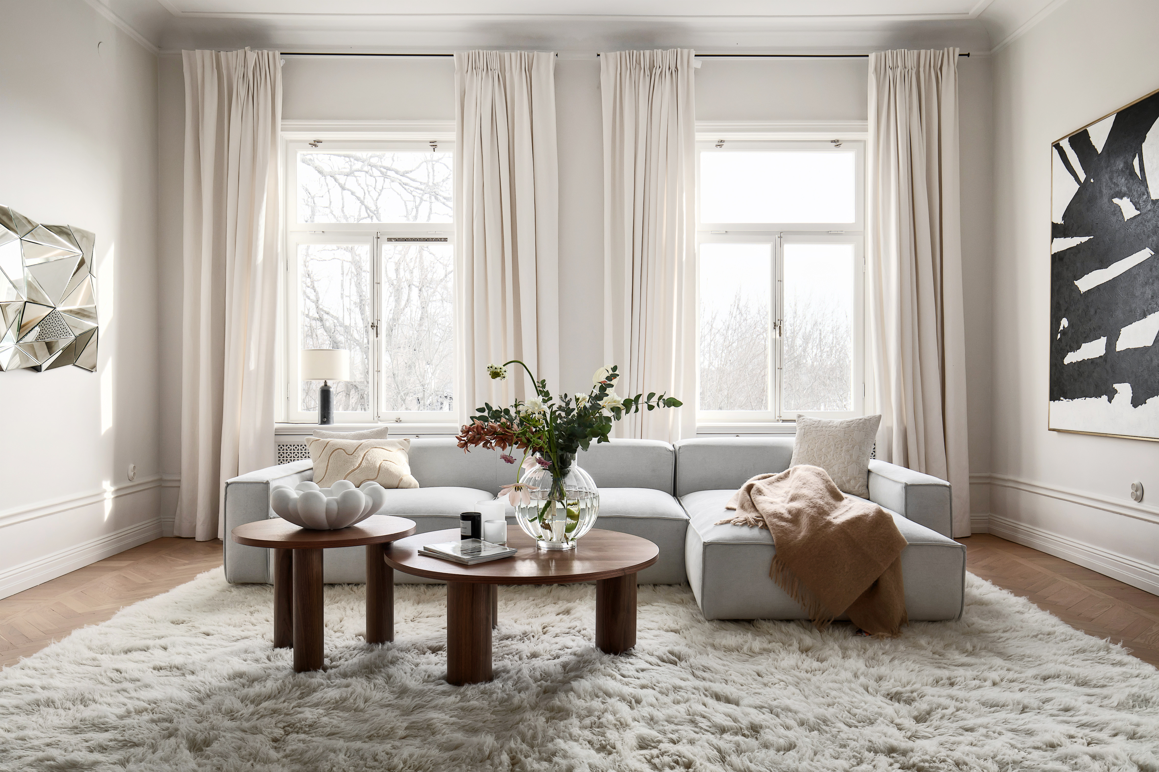 Nordic Home Melvin Soffbord Valnöt Ø100