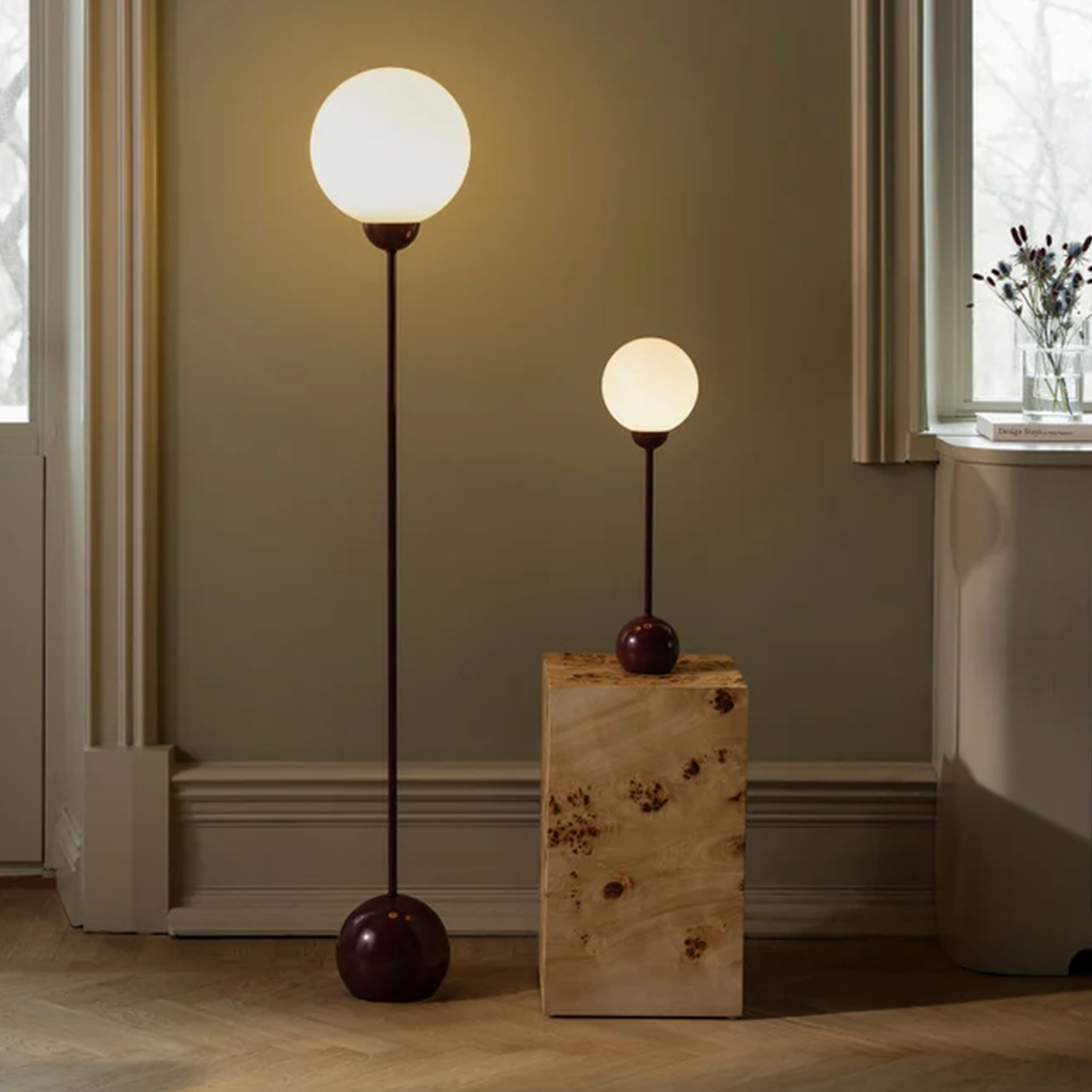 Globen Lighting Ripley Bordlampe Burgundy 52 cm