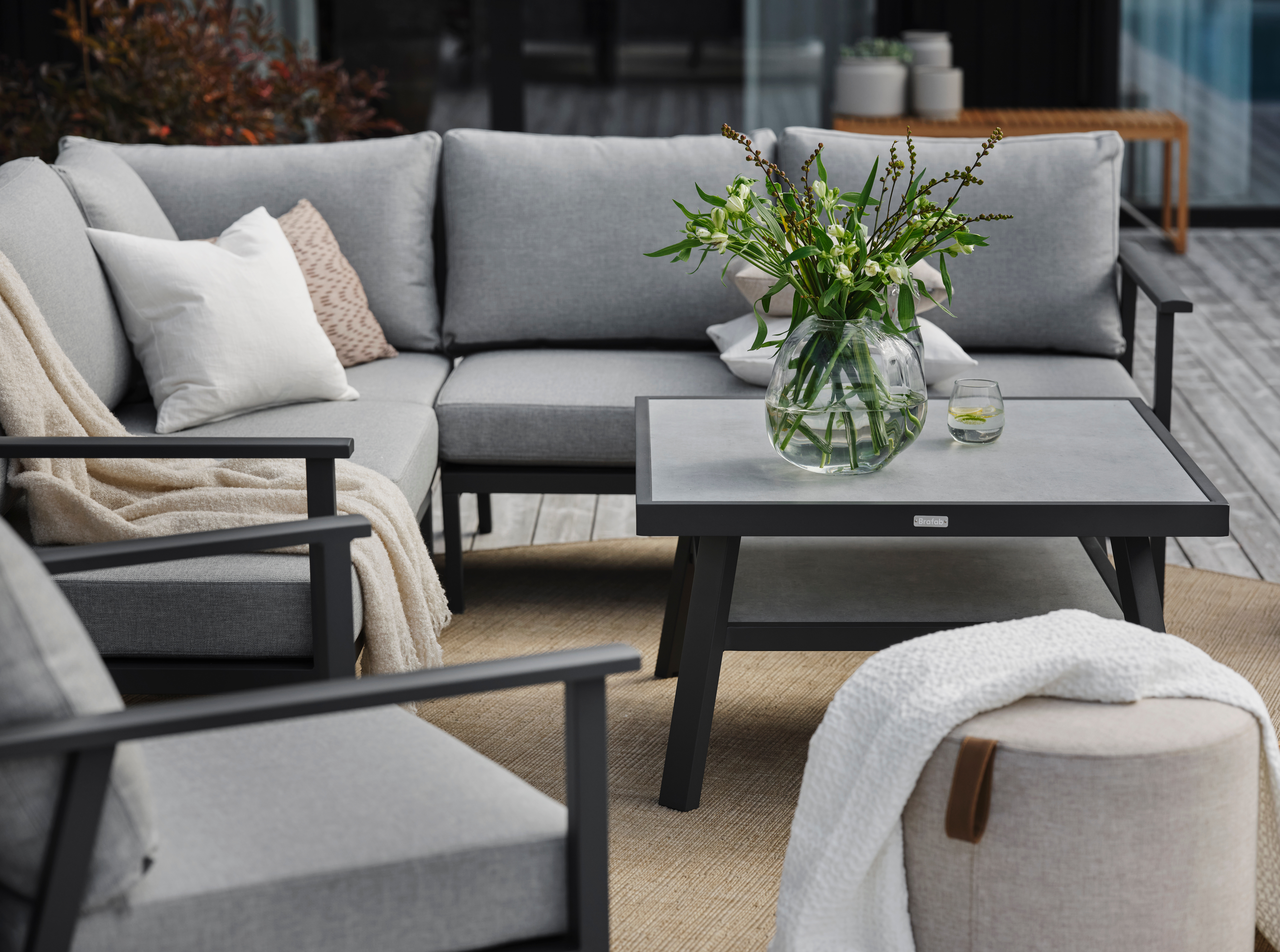 Brafab Samvaro Loungestol Antracit/Pearl Grey 69cm