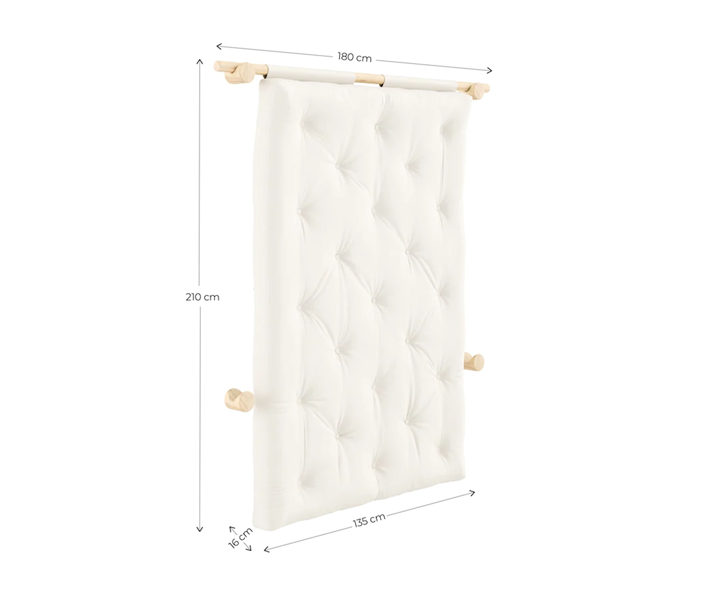 Karup Design Hooked Bäddsoffa Raw Soft Chalk 135x200