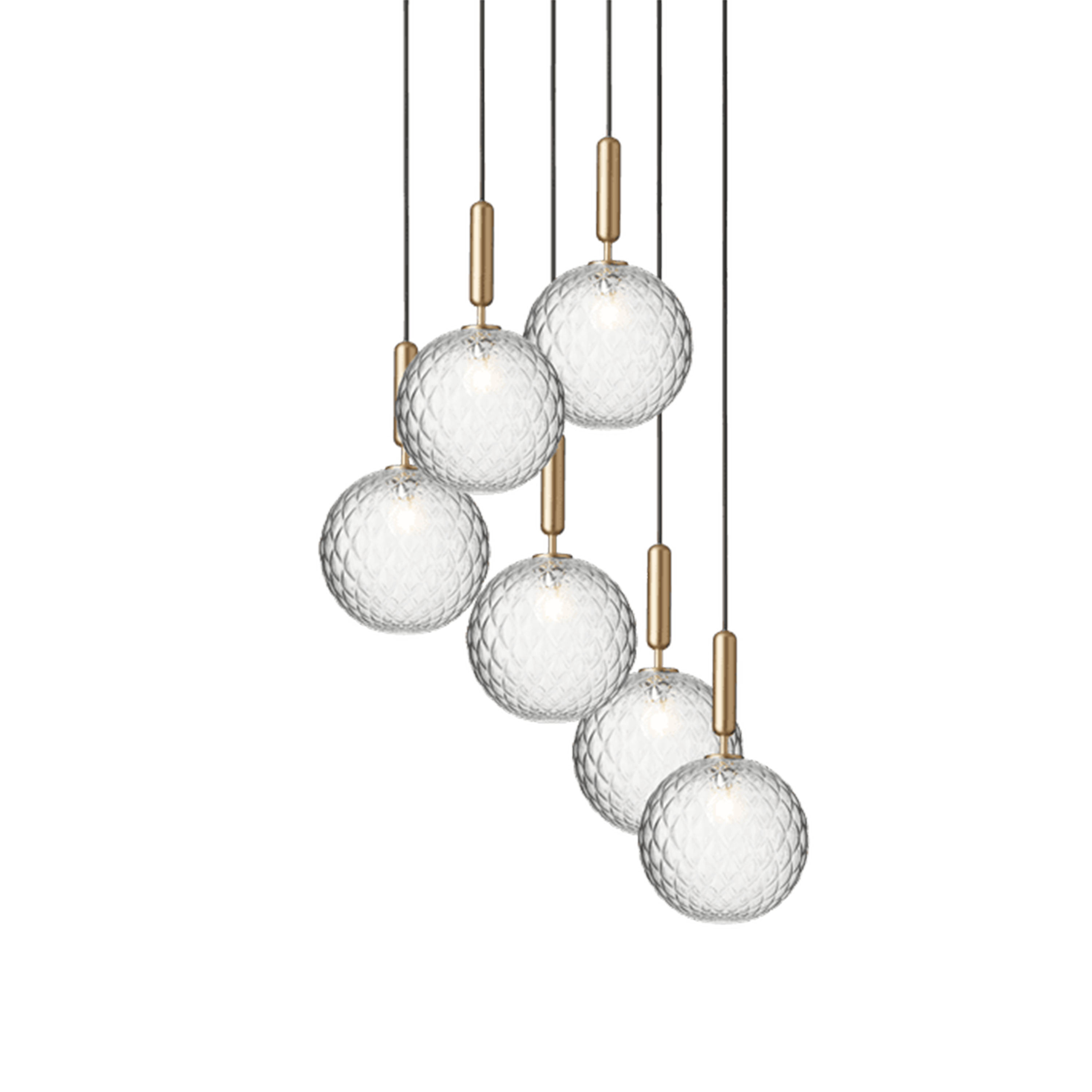 Miira 6 Taklampa Brass/Optic Clear Ø47