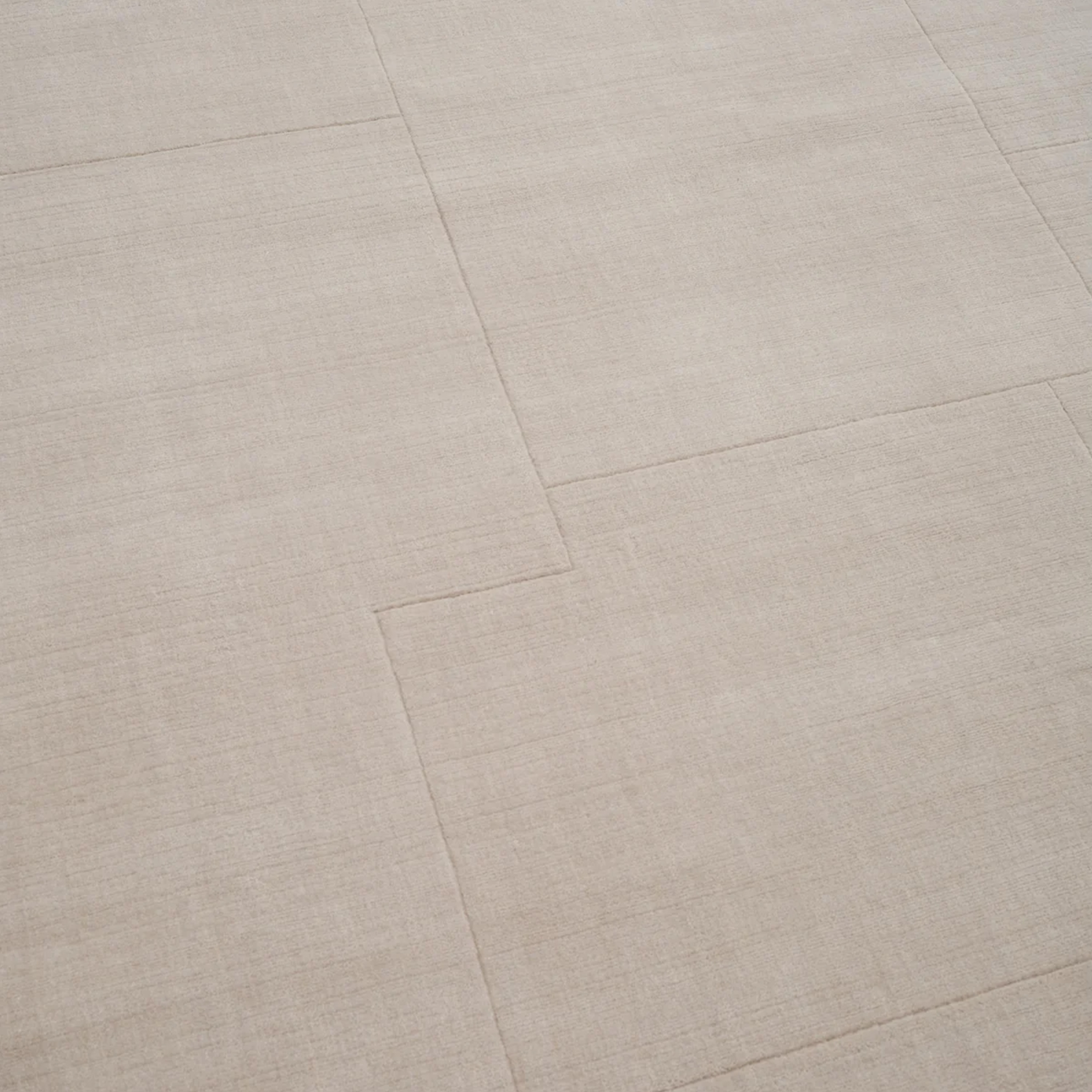 Linie Design Geometric Maze Wollteppich Beige 170x240