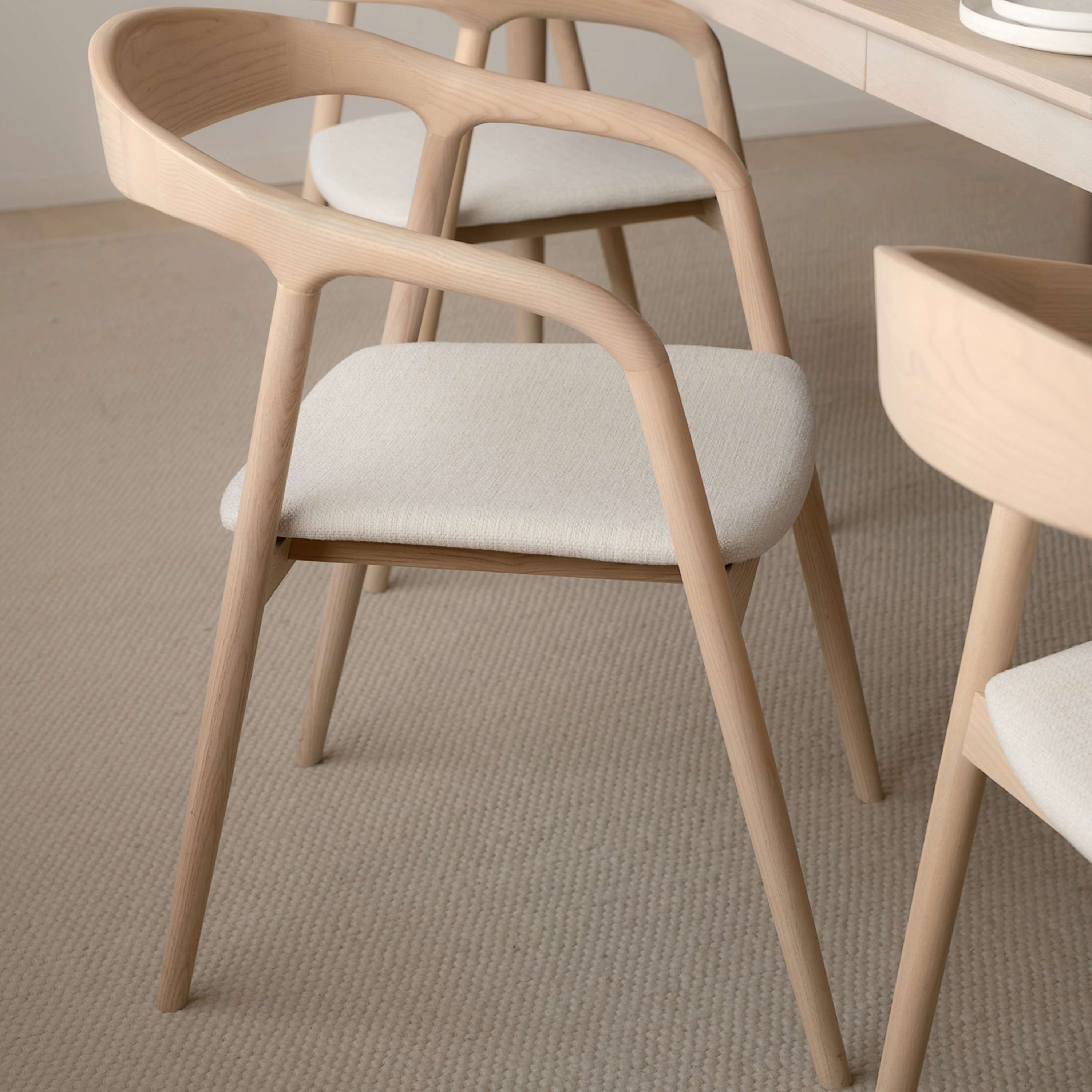 Sleepo Collection Casper Dining Armchair White Oiled Oak/White